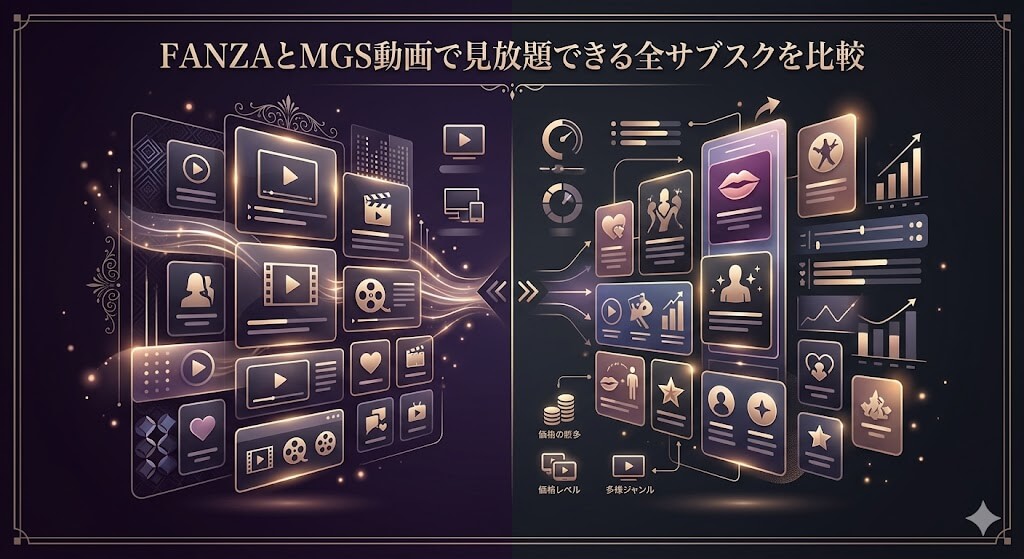 FANZAとMGS動画で見放題できる全サブスクを比較