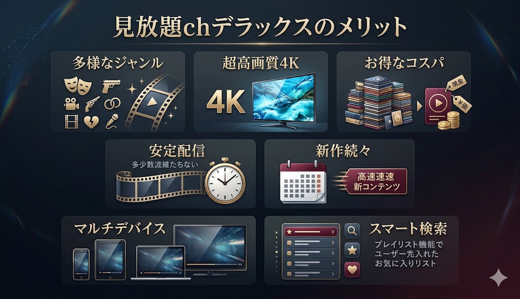 見放題chデラックスのメリット