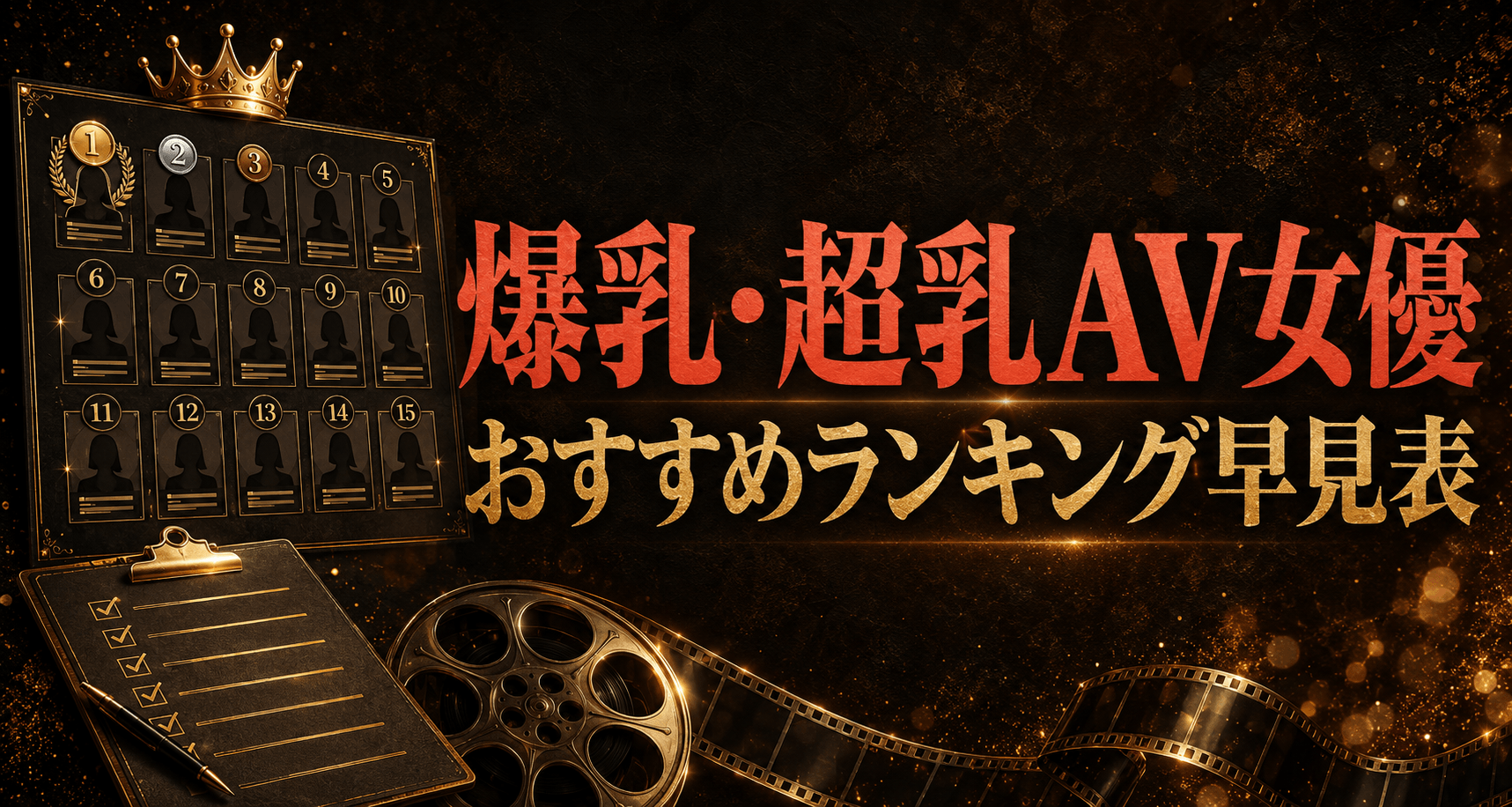 爆乳・超乳AV女優おすすめランキングTOP15の早見表
