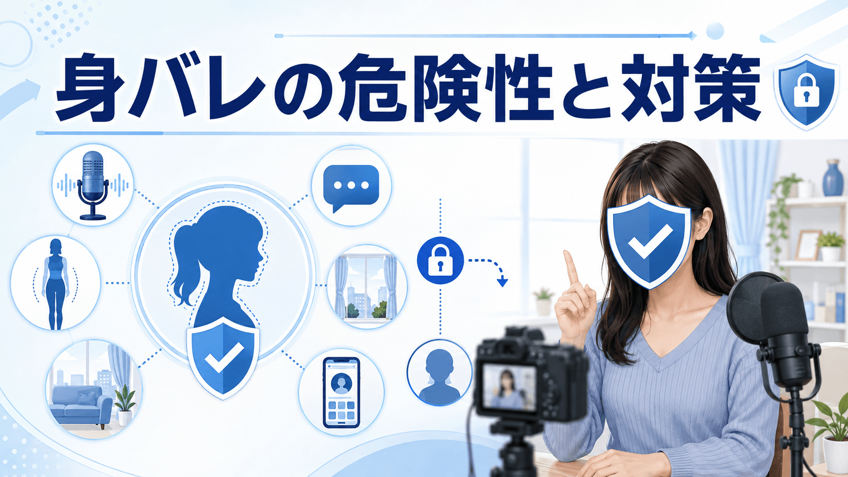 顔や声、背景などによる身バレの危険性と対策