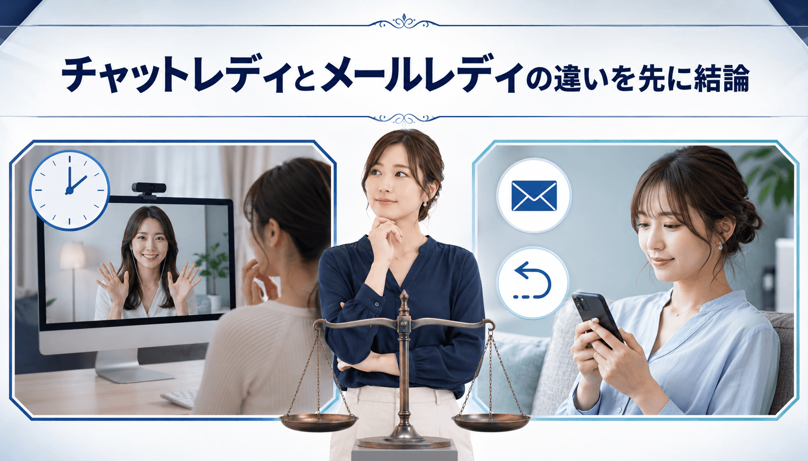 リアルタイム接客と文字メッセージによる働き方の違い
