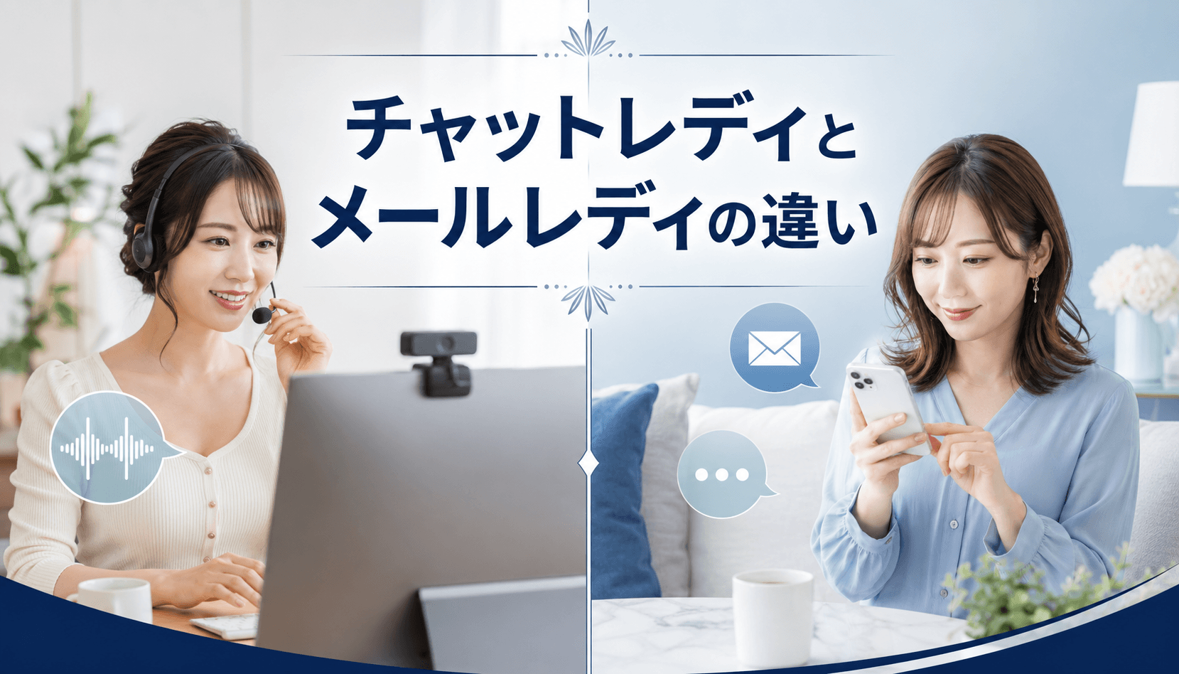 チャットレディとメールレディの違いを表したアイキャッチ画像