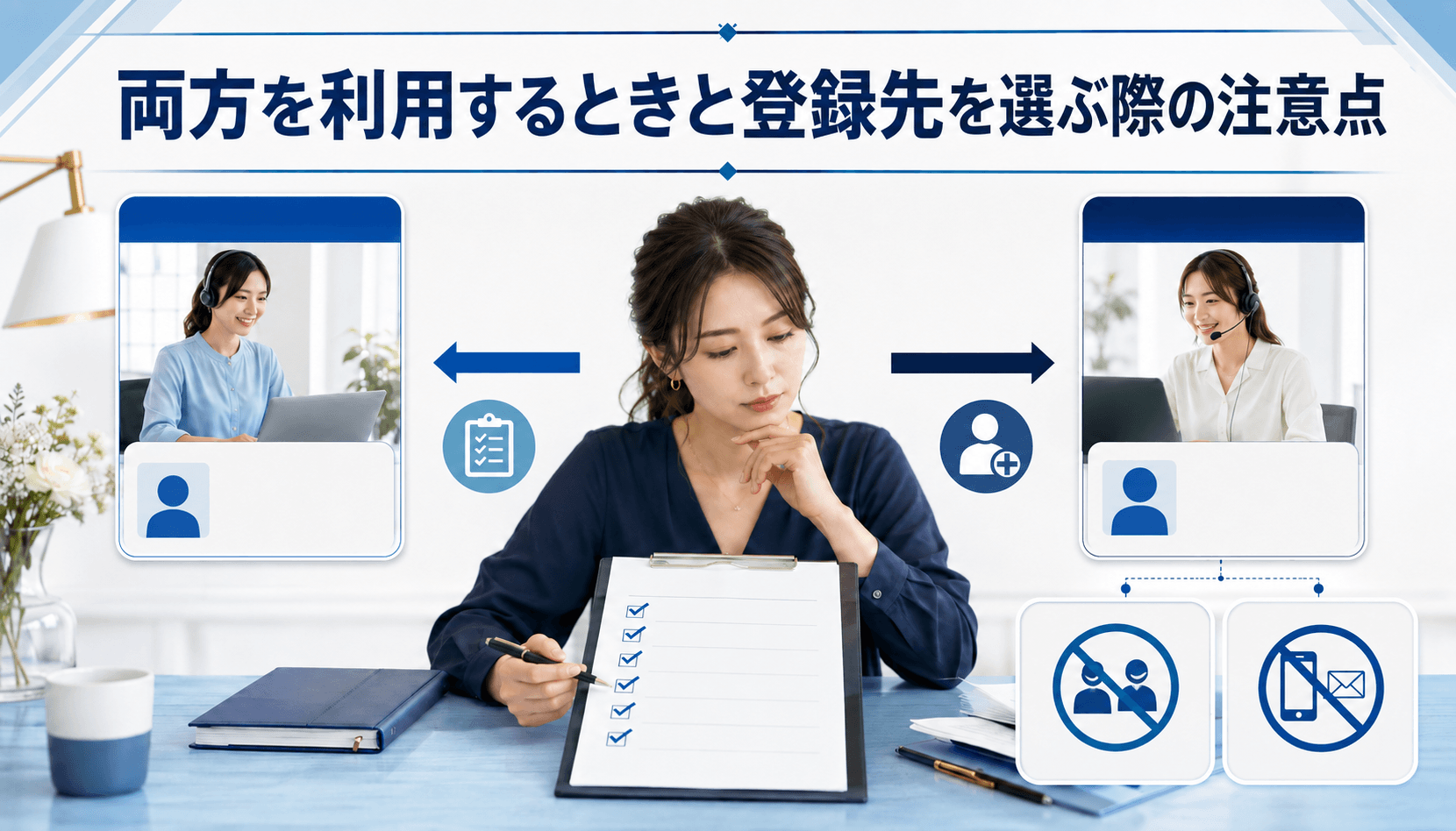 チャットレディとメールレディの併用や複数登録の確認事項