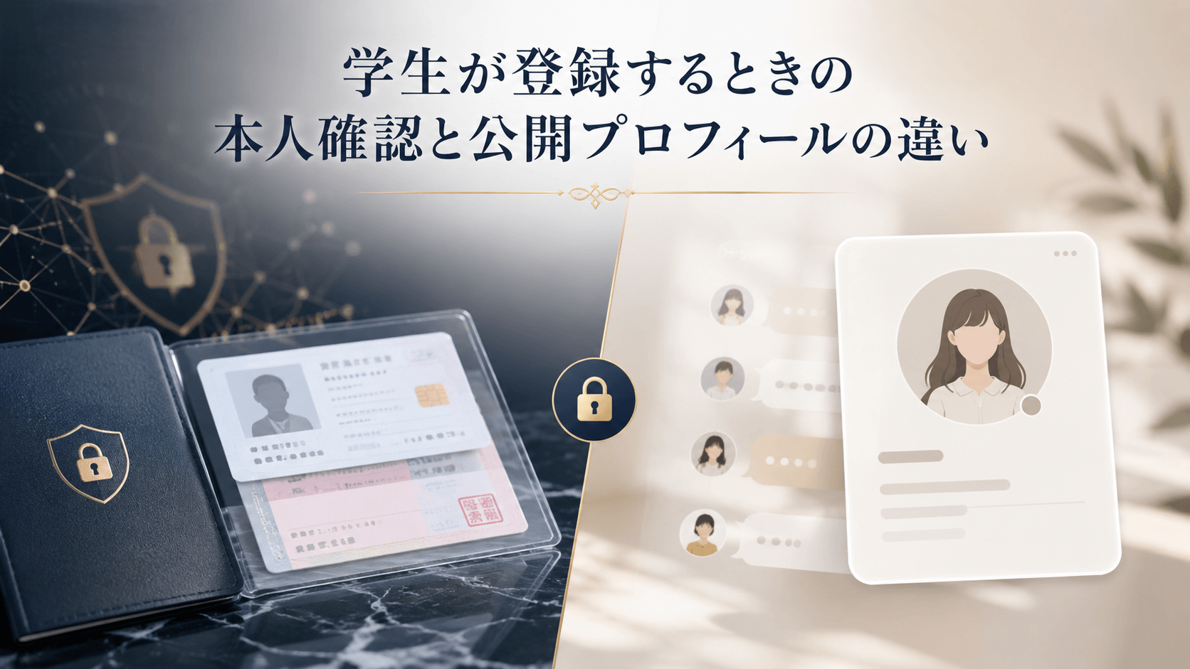 学生のチャットレディ登録に必要な本人確認と公開プロフィールの違い