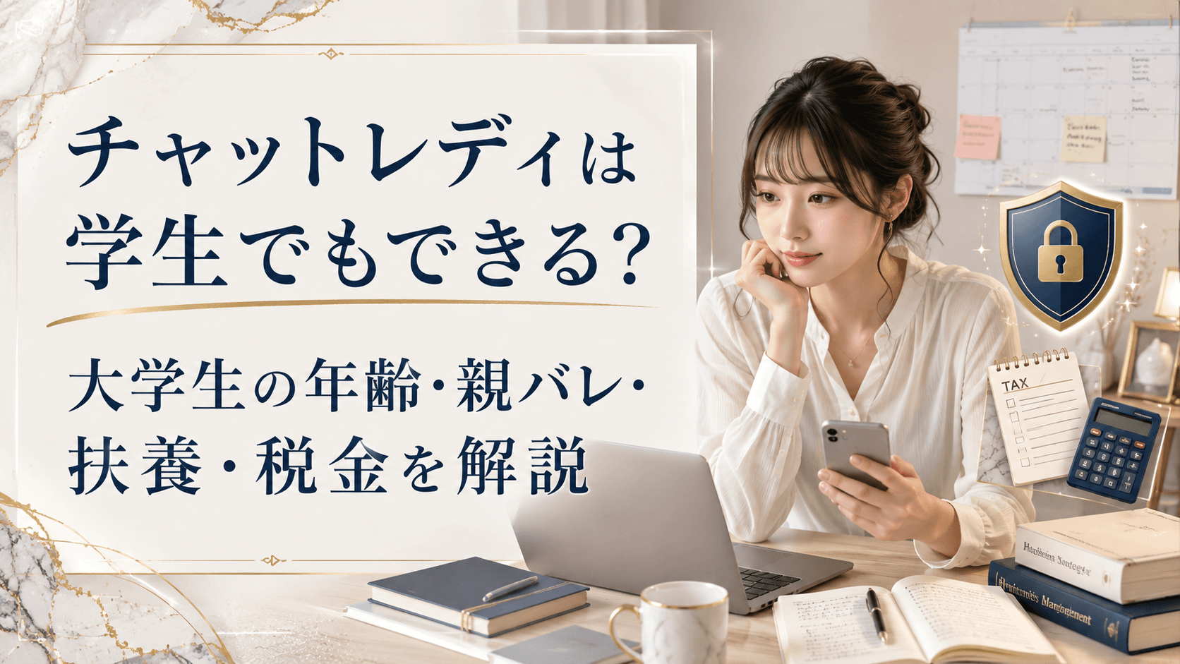 チャットレディは学生でもできる?大学生の年齢・親バレ・扶養・税金を解説