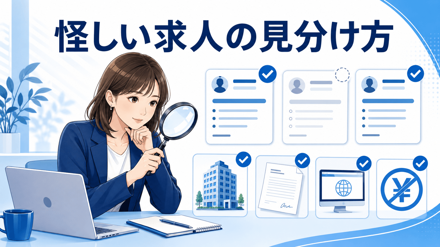怪しいチャットレディ求人や事務所の契約条件を確認する女性