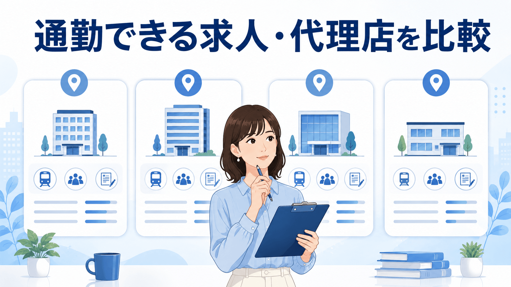 通勤できるチャットレディ求人と代理店の条件を比較する女性