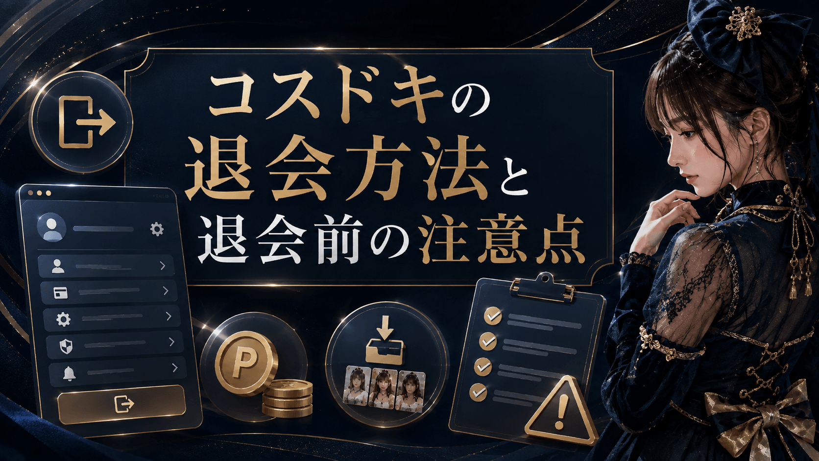 コスドキの退会方法と退会前の注意点