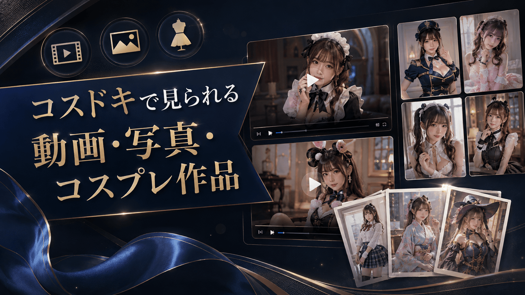 コスドキで見られる動画・写真・コスプレ作品