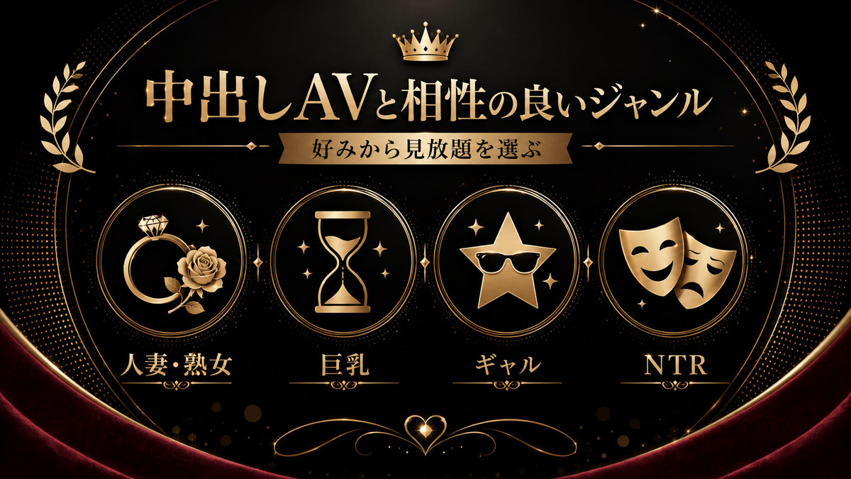 中出しAVとあわせて探したい見放題ジャンル