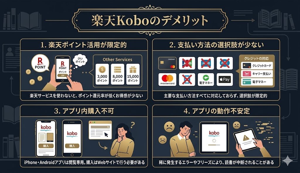 楽天Koboを利用するデメリット