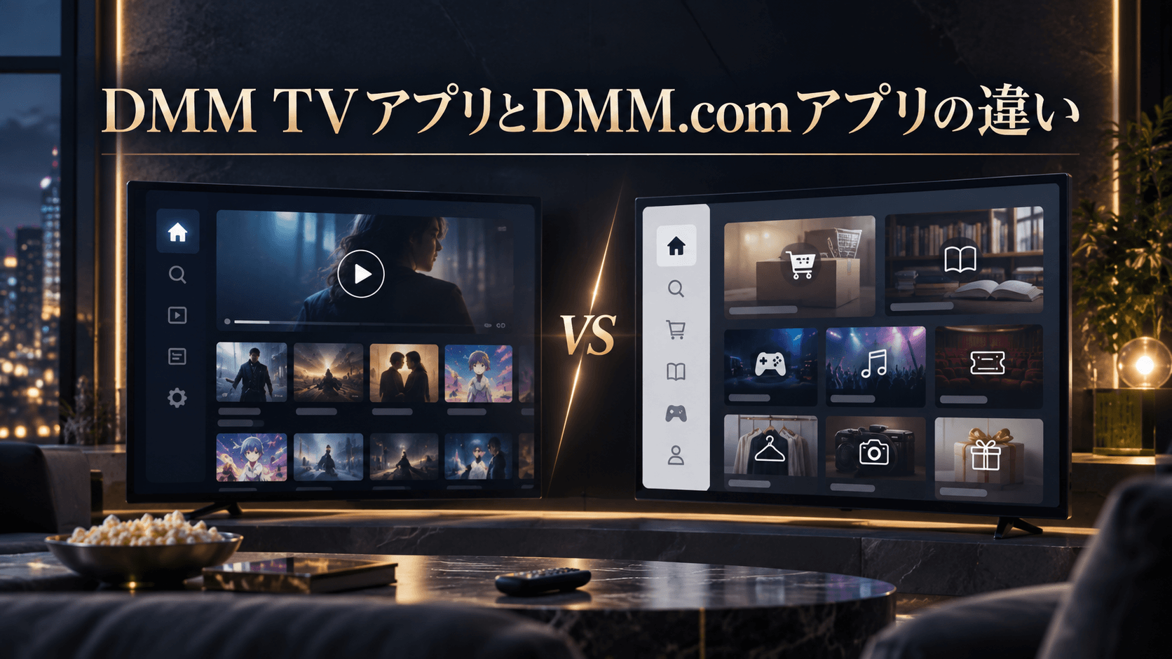 Fire TVで使えるDMM TVアプリとDMM.comアプリの違い