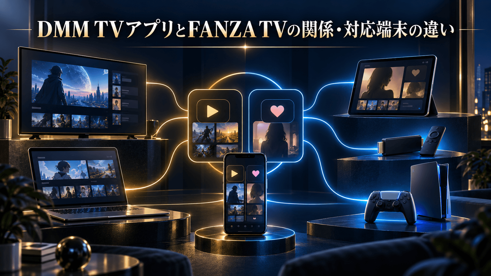 DMM TVアプリとFANZA TVの関係と対応端末の違い