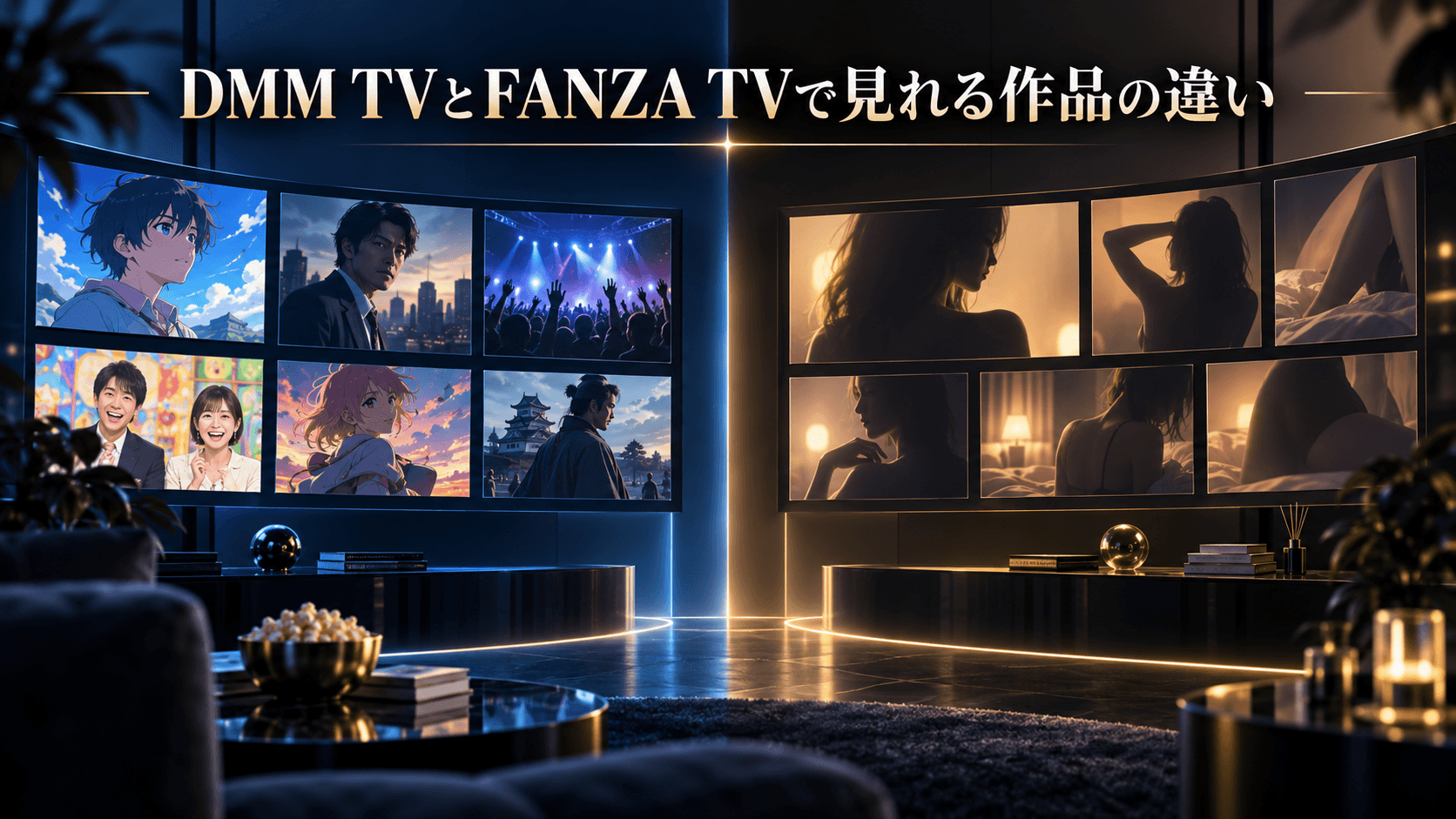 DMM TVとFANZA TVで見れる作品の違い