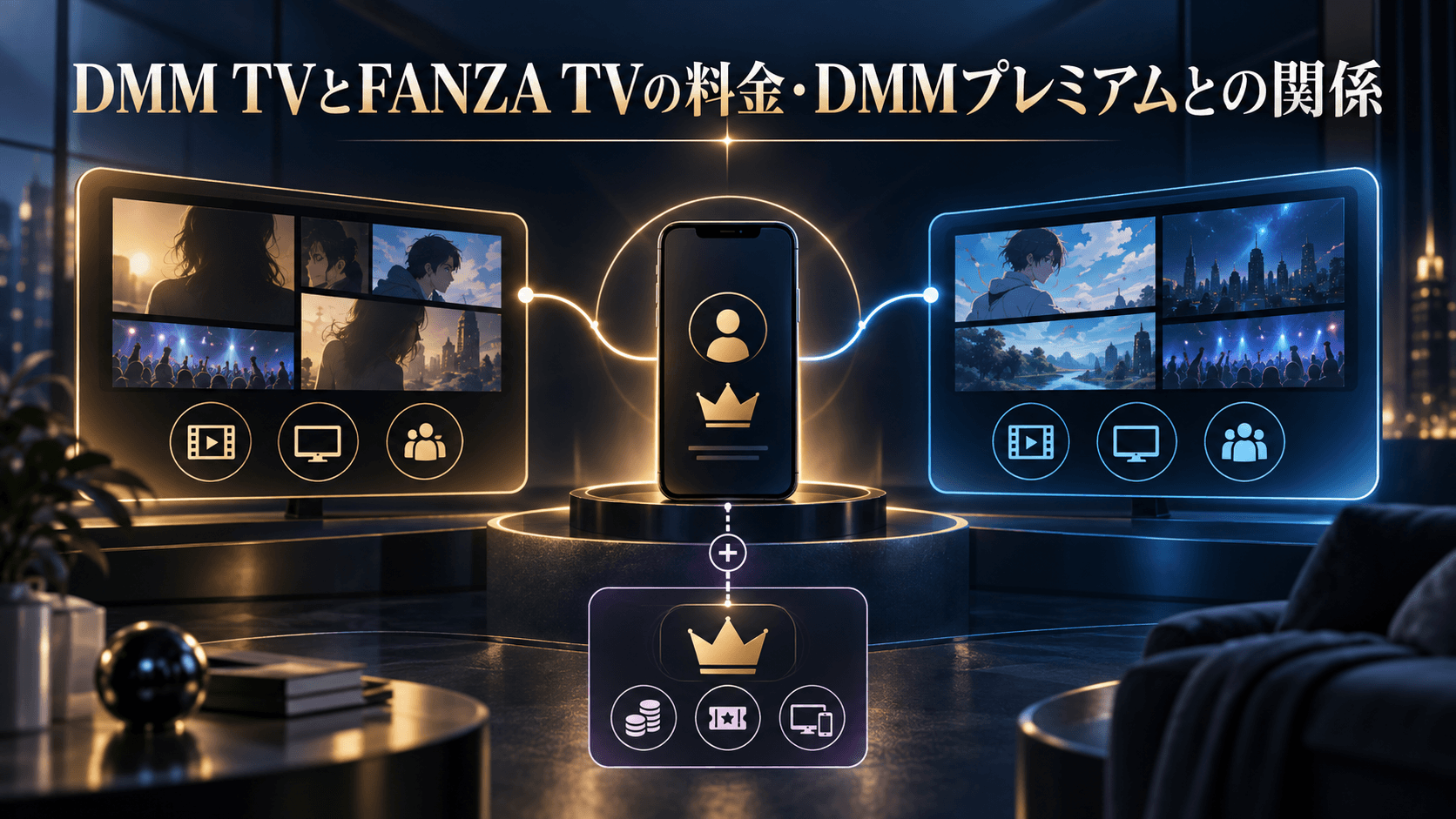 DMM TVとFANZA TVの料金とDMMプレミアムとの関係