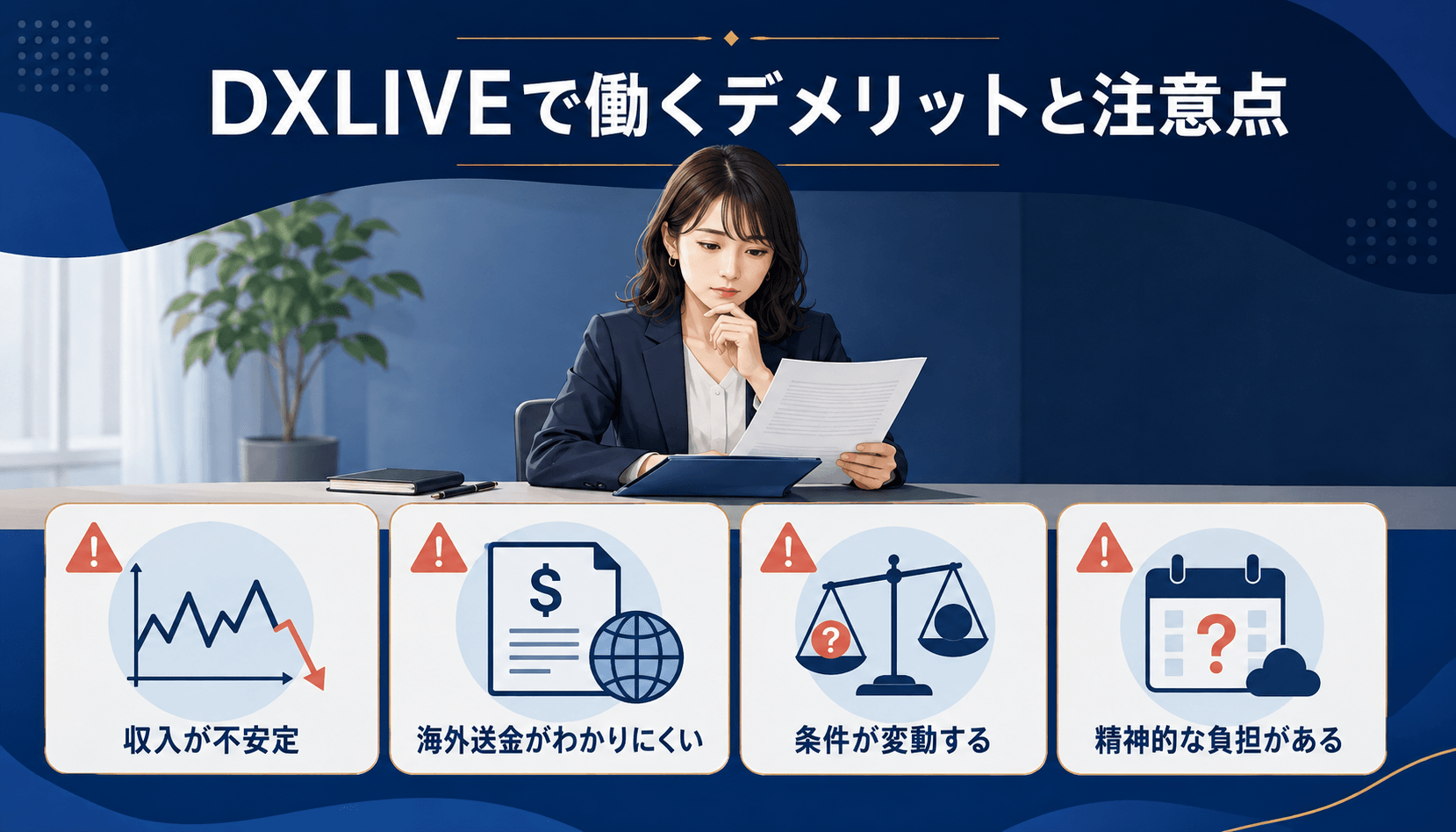 DXLIVEで働くデメリットと注意点