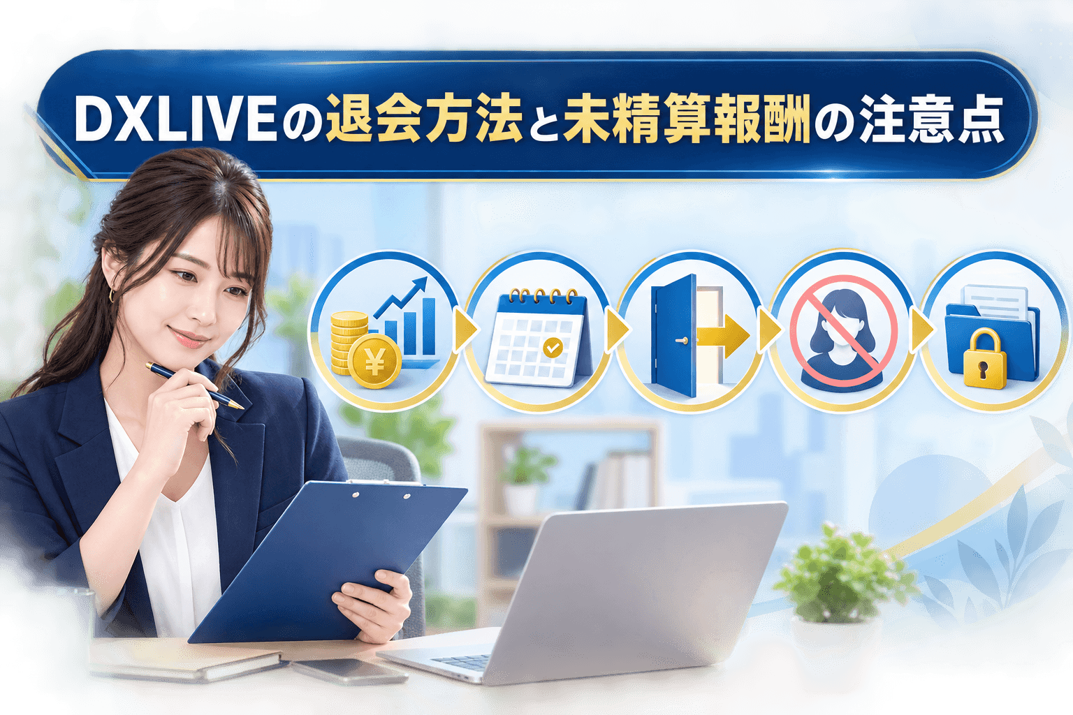 DXLIVEのチャットレディ求人の退会方法と未精算報酬の注意点