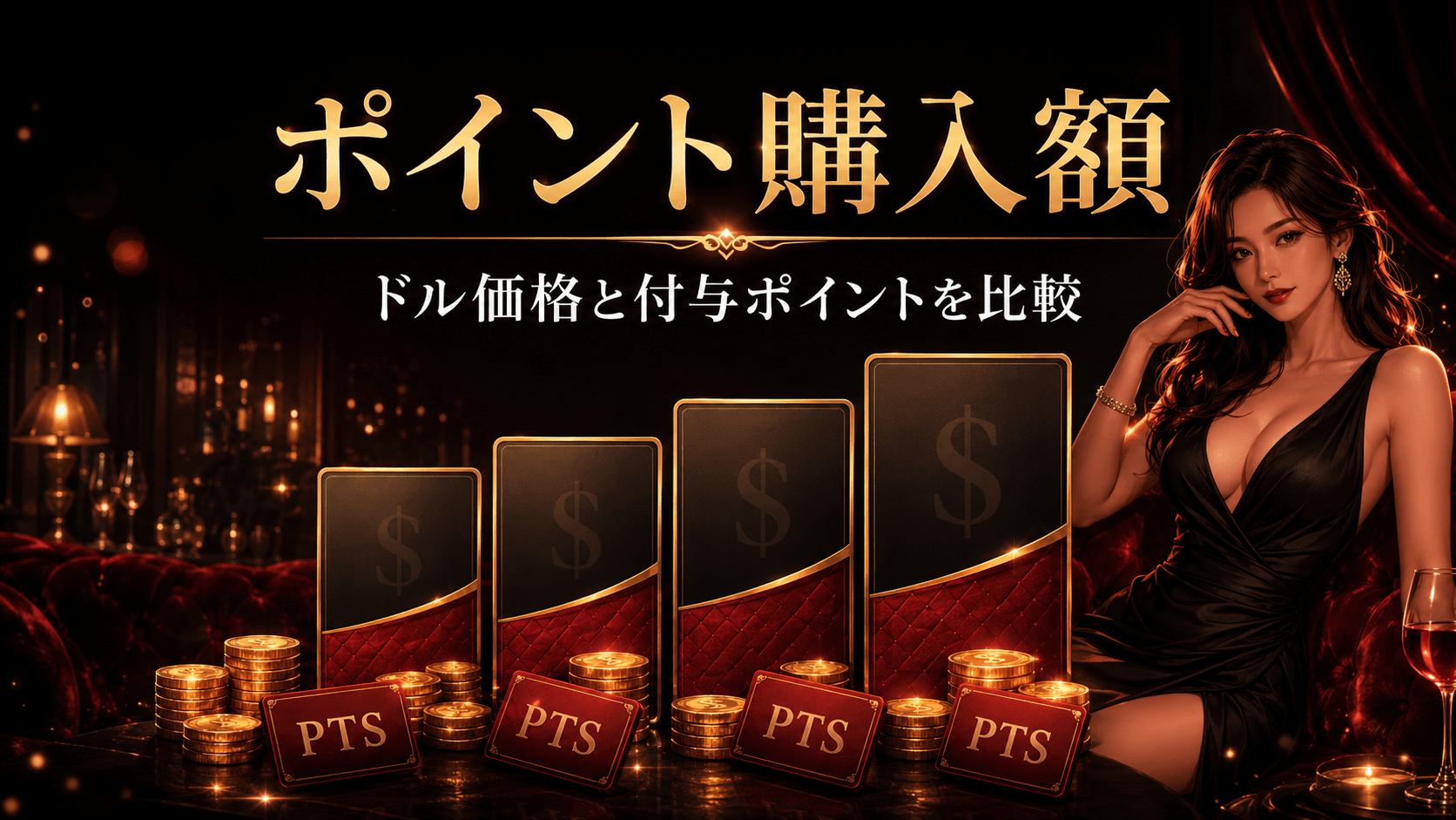 DXLIVEのドル建て購入価格と付与ポイントを比較