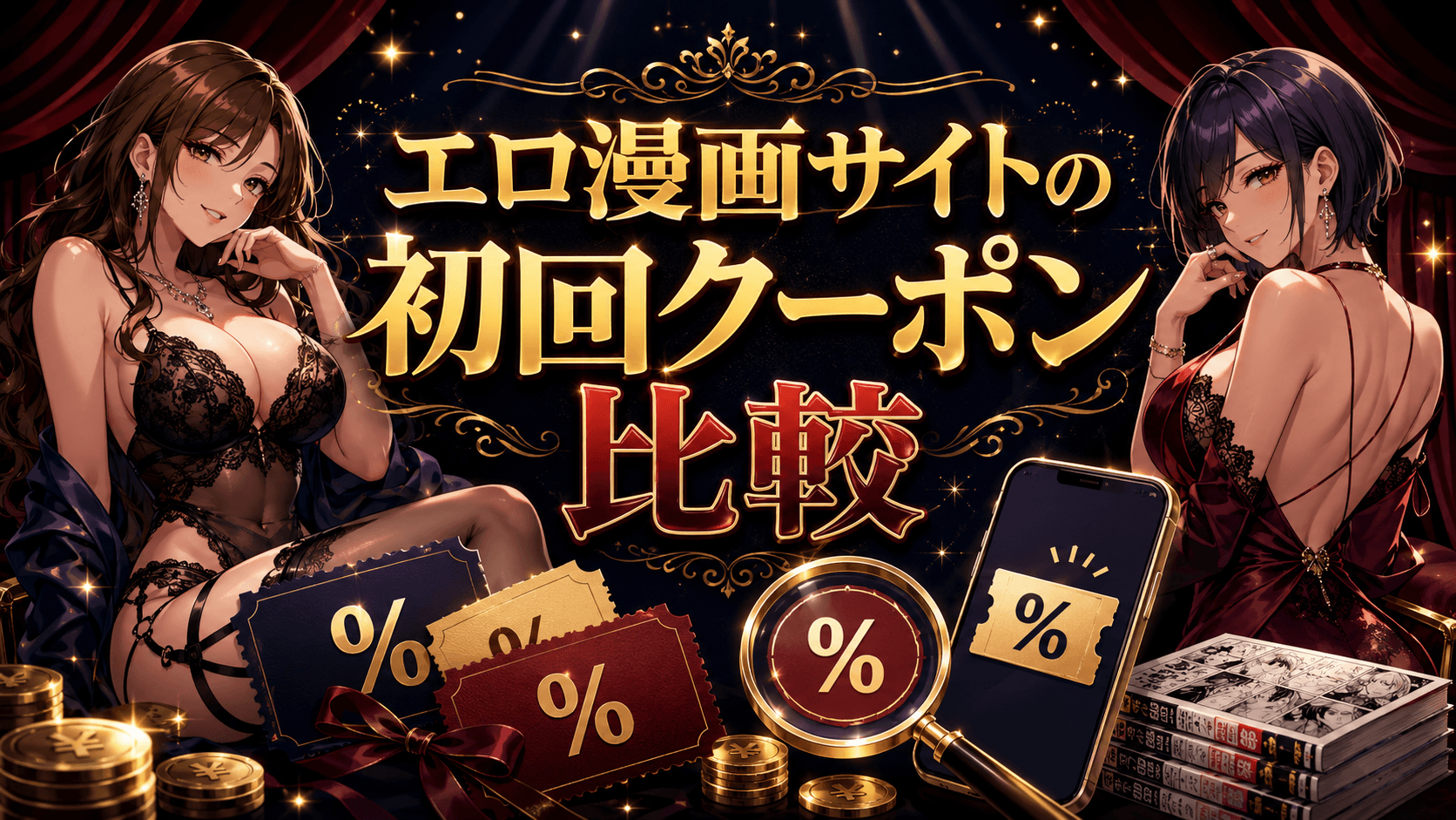 エロ漫画サイトの初回クーポン・初回特典を比較