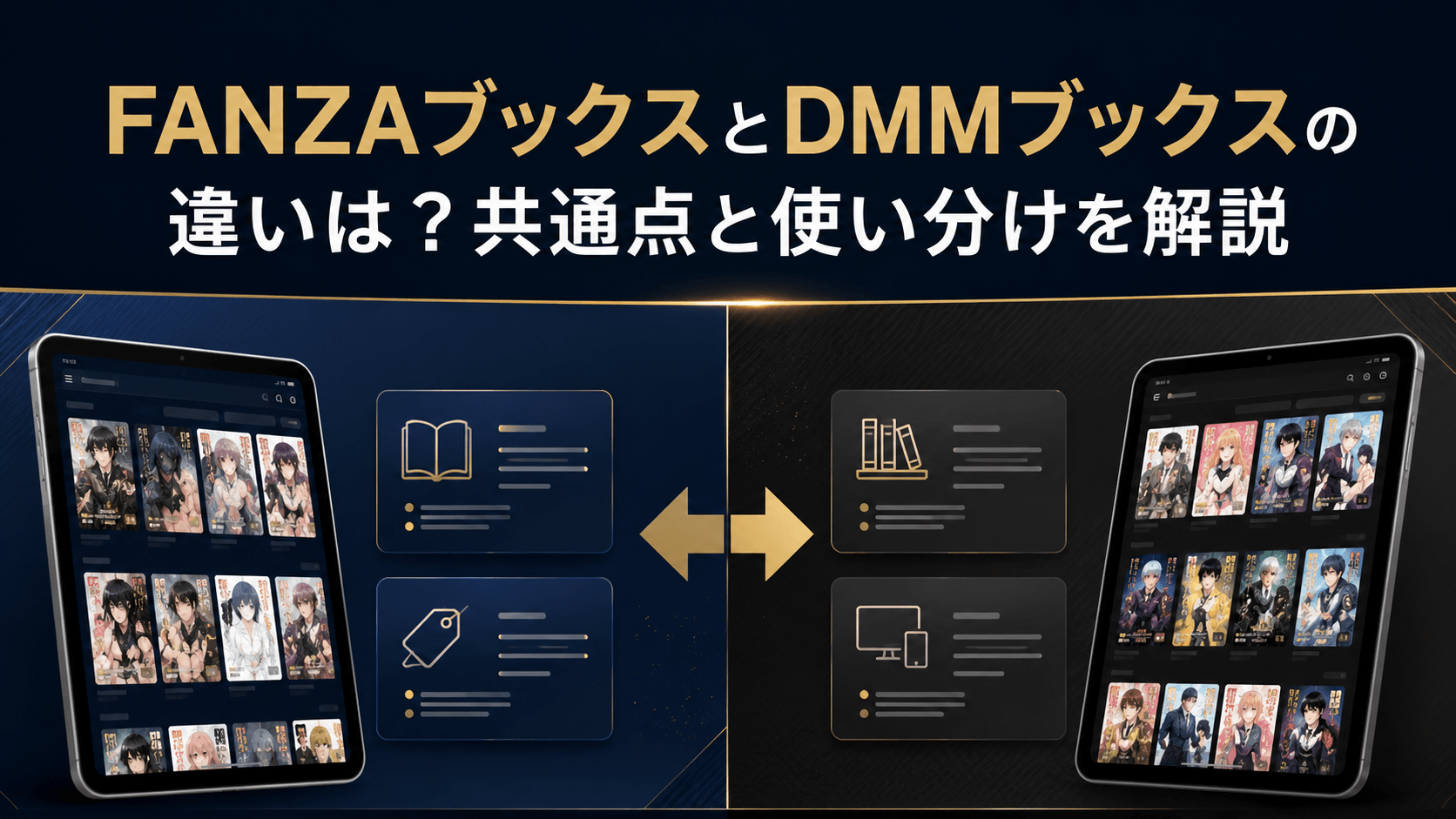 FANZAブックスとDMMブックスの違い・共通点・使い分け