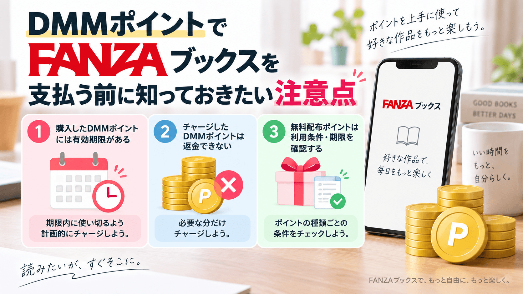 DMMポイントでFANZAブックスを支払う前に確認したい注意点