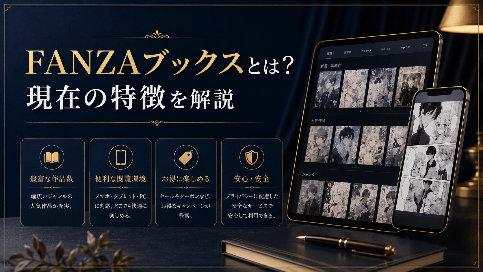 FANZAブックスの現在の特徴を解説するイメージ画像