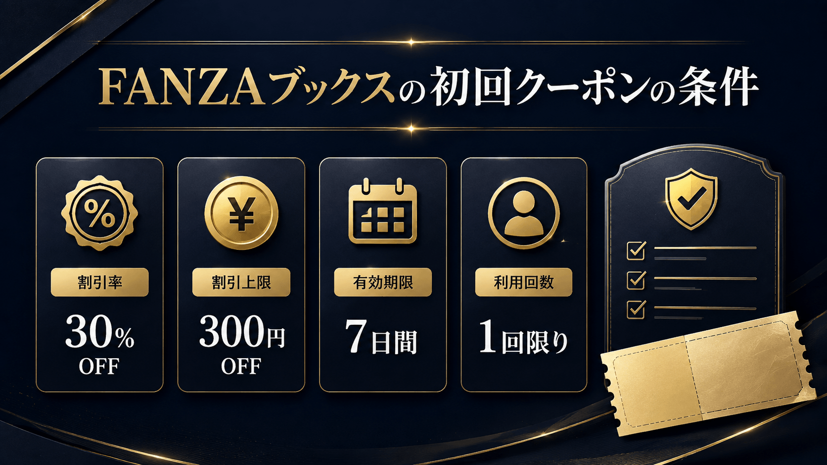 FANZAブックスの初回クーポンの条件