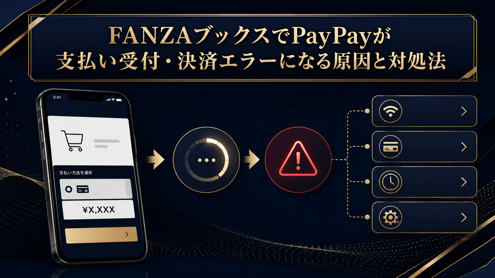 FANZAブックスでPayPayが支払い受付や決済エラーになった場合の確認ポイント