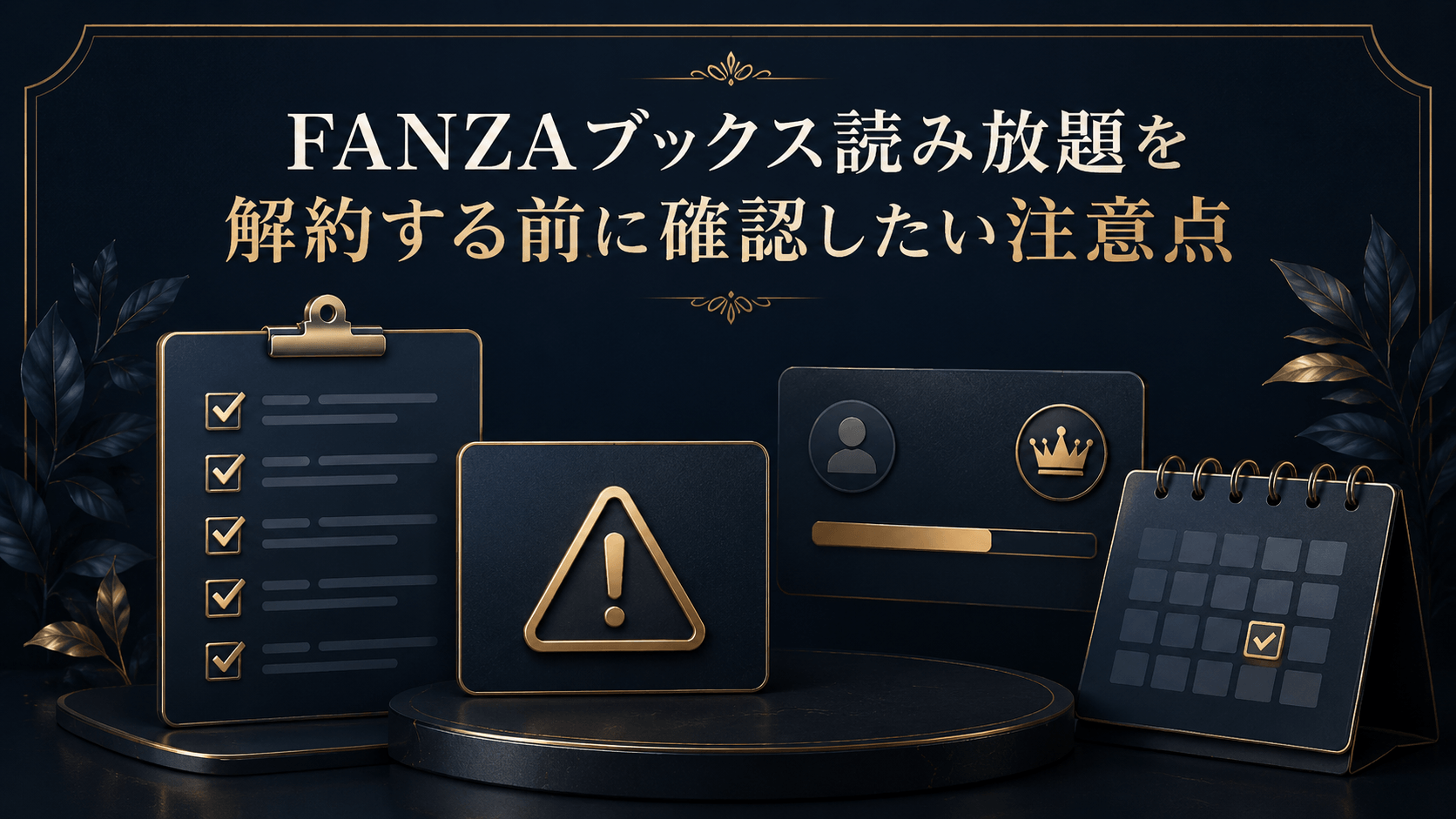 FANZAブックス読み放題を解約する前に確認したい注意点