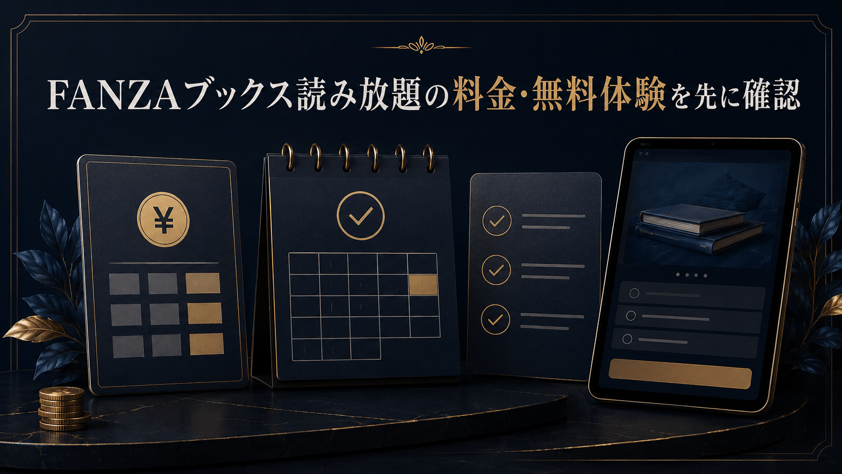 FANZAブックス読み放題の料金と無料体験を確認するイメージ