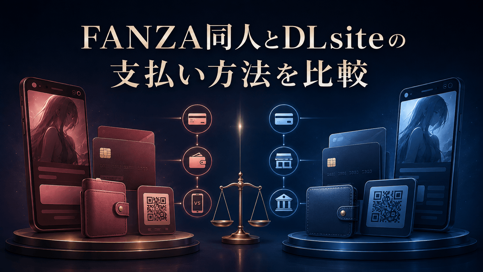 FANZA同人とDLsiteの支払い方法を比較