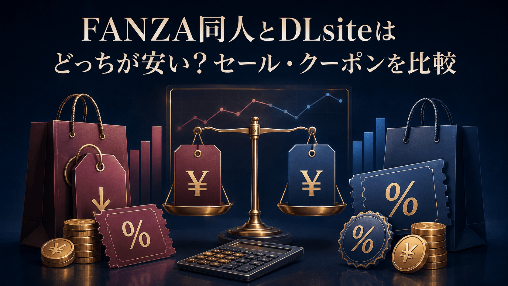 FANZA同人とDLsiteはどっちが安い?セール・クーポンを比較