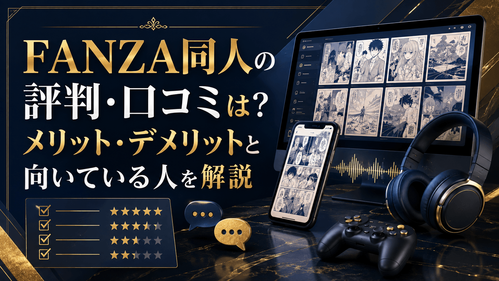 FANZA同人の評判・口コミやメリット・デメリット、向いている人を解説