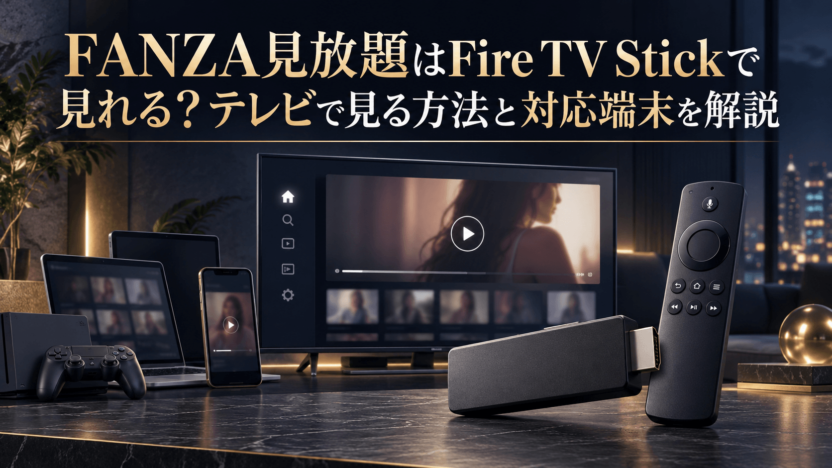 FANZA見放題をFire TV Stickやテレビで見る方法と対応端末