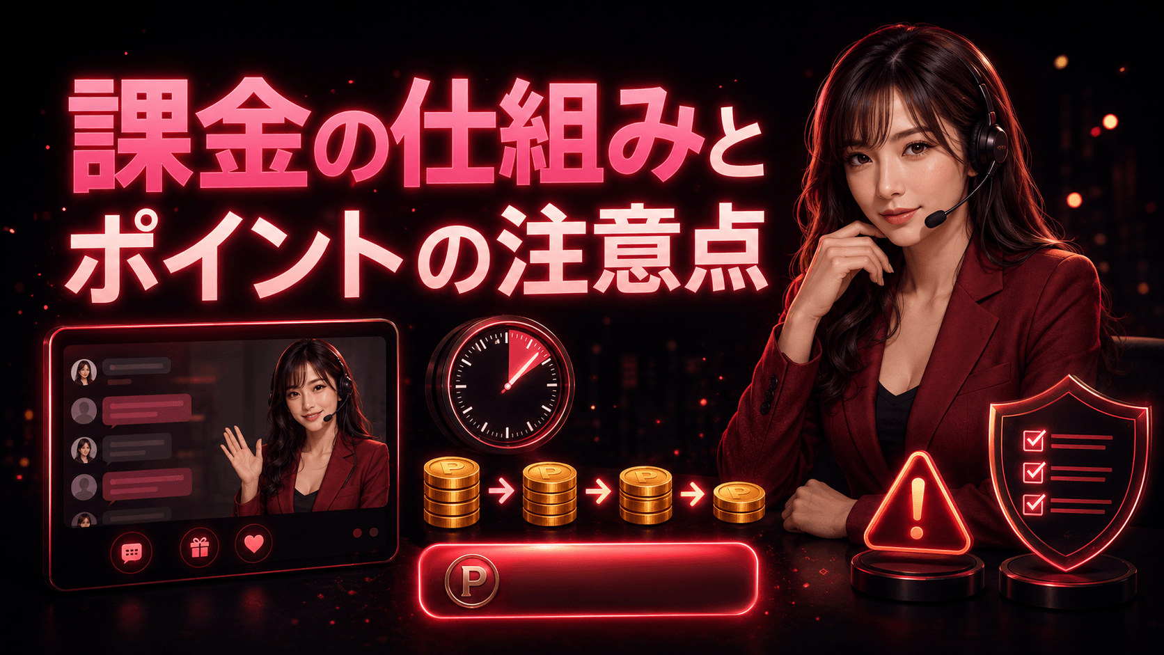 FANZAライブチャットの課金タイミングとポイント利用時の注意点を表した画像