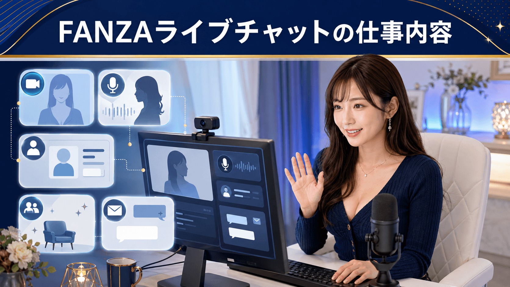FANZAライブチャットで男性会員と会話するチャットレディの仕事内容