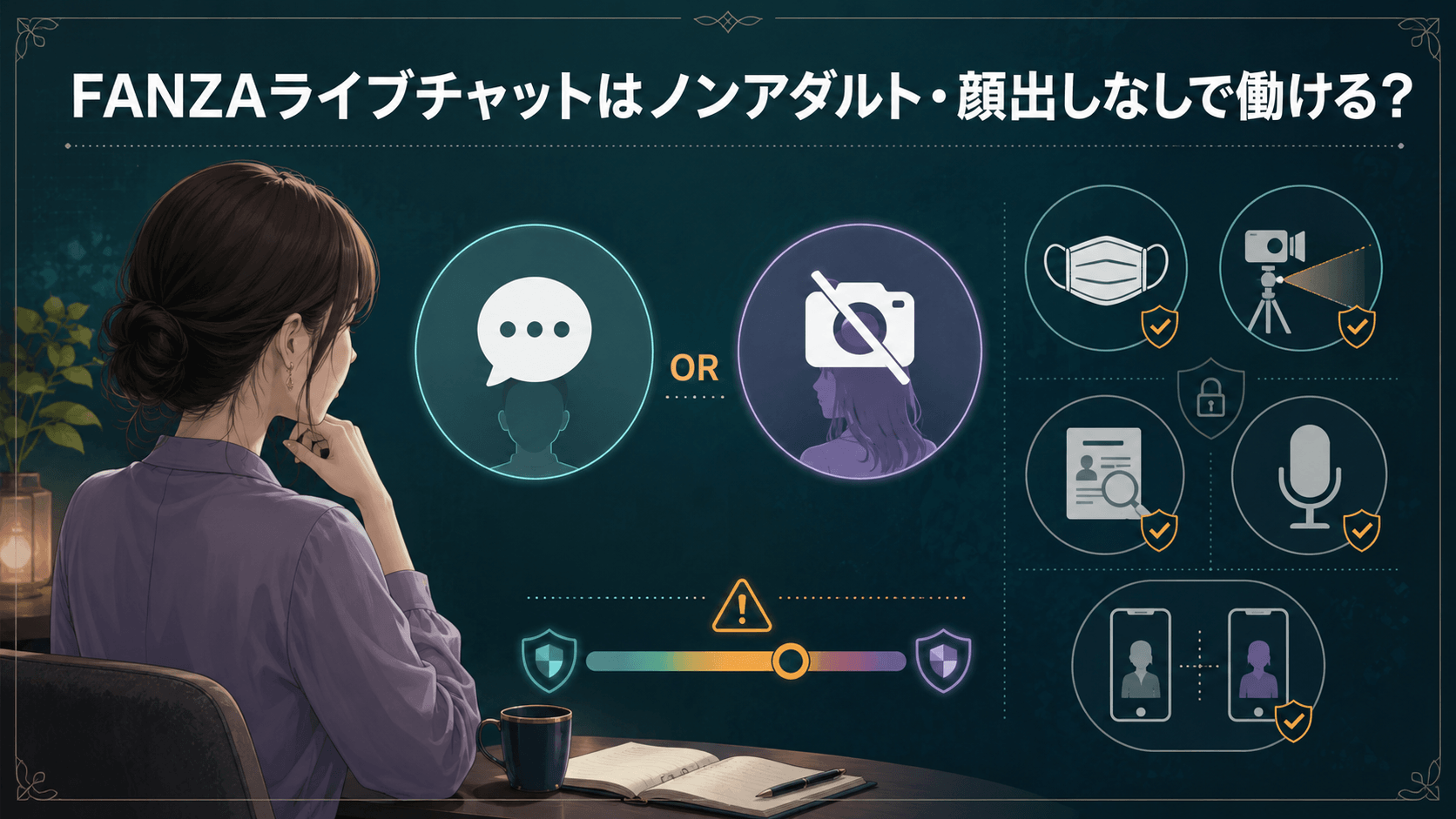 FANZAライブチャットでノンアダルトや顔出しなしで働く方法