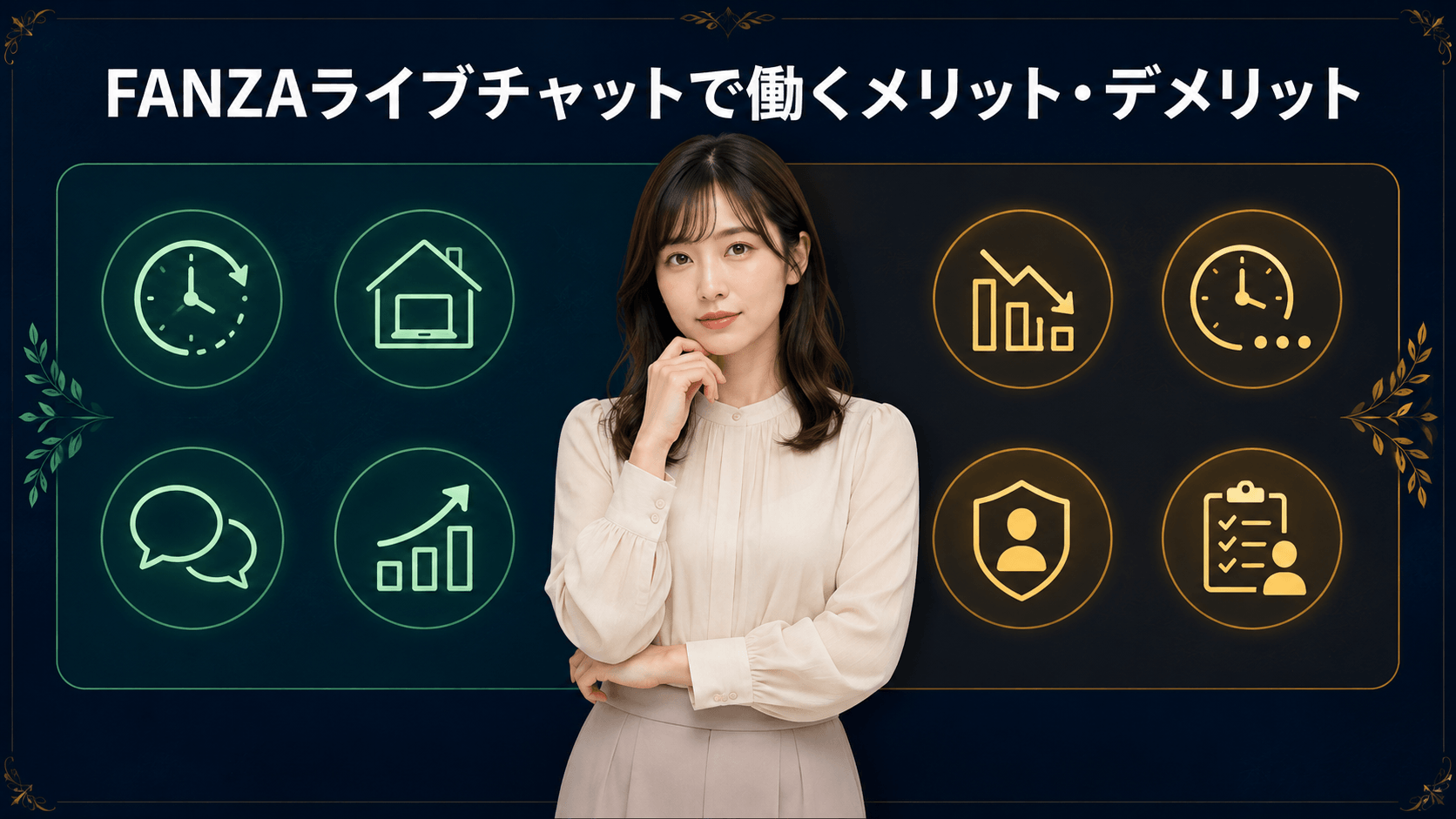 FANZAライブチャットで働くメリットとデメリットの比較