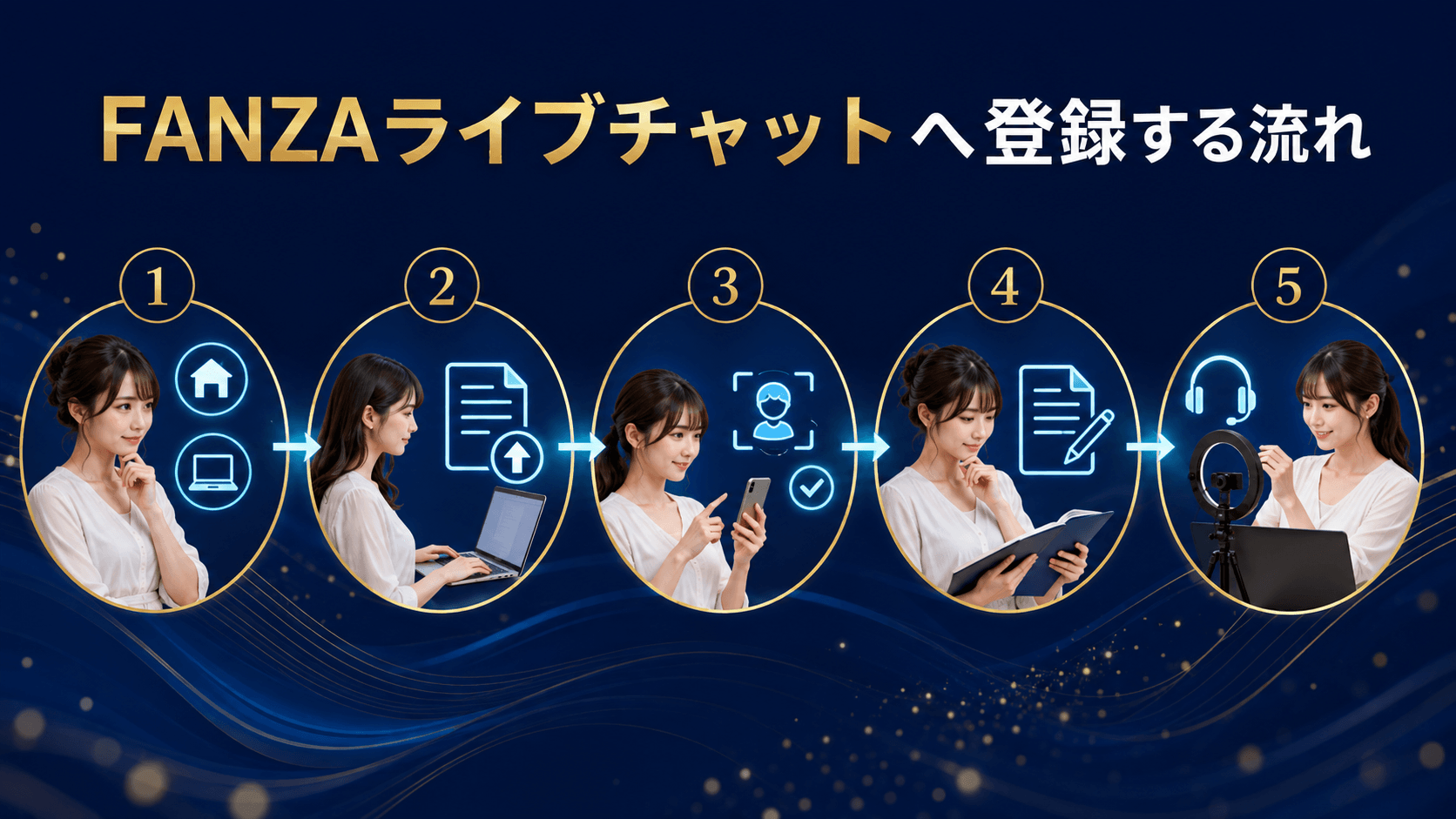 FANZAライブチャットへ応募して仕事を始めるまでの流れ