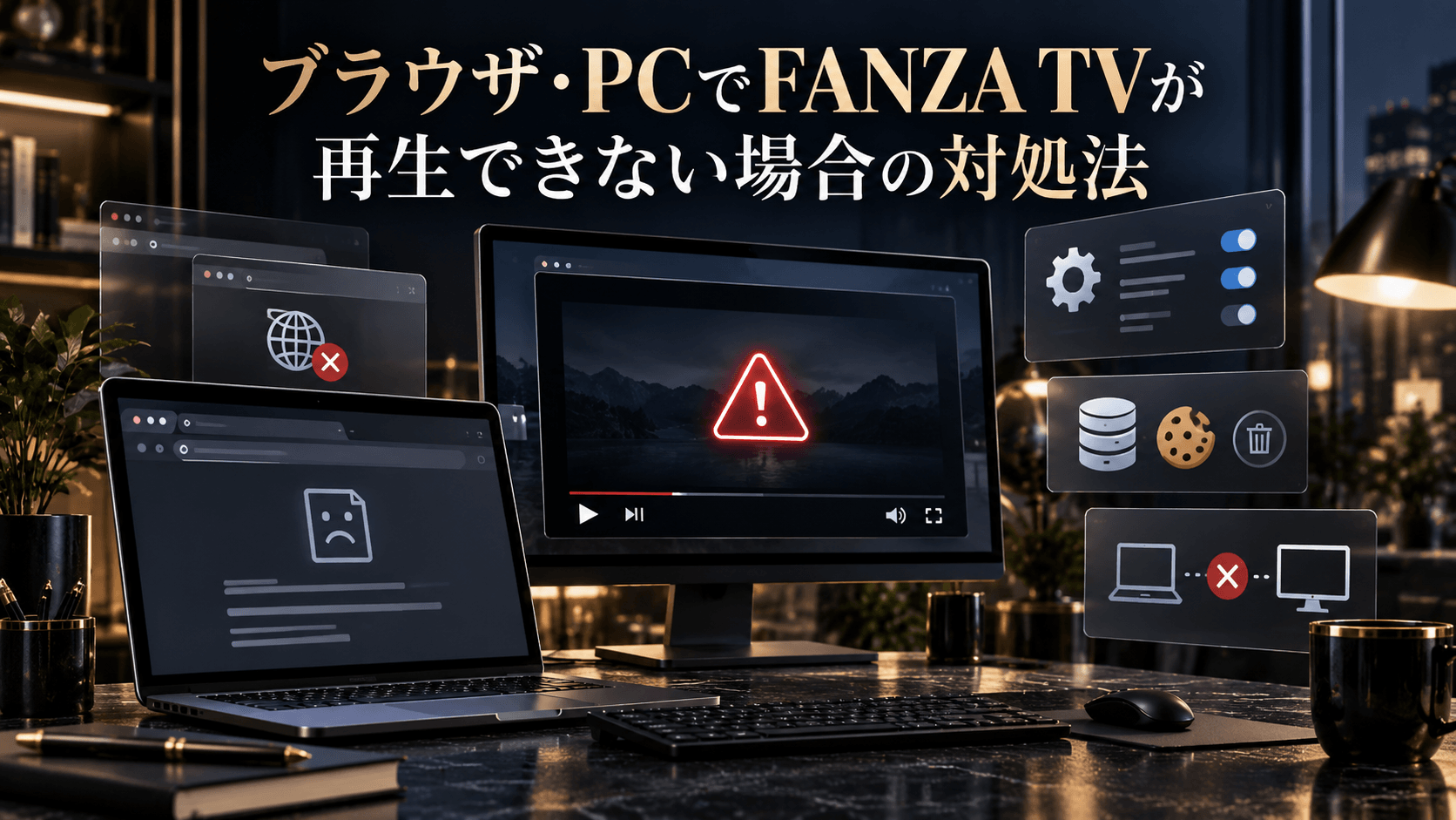 ブラウザ・PCでFANZA TVが再生できない場合の対処法