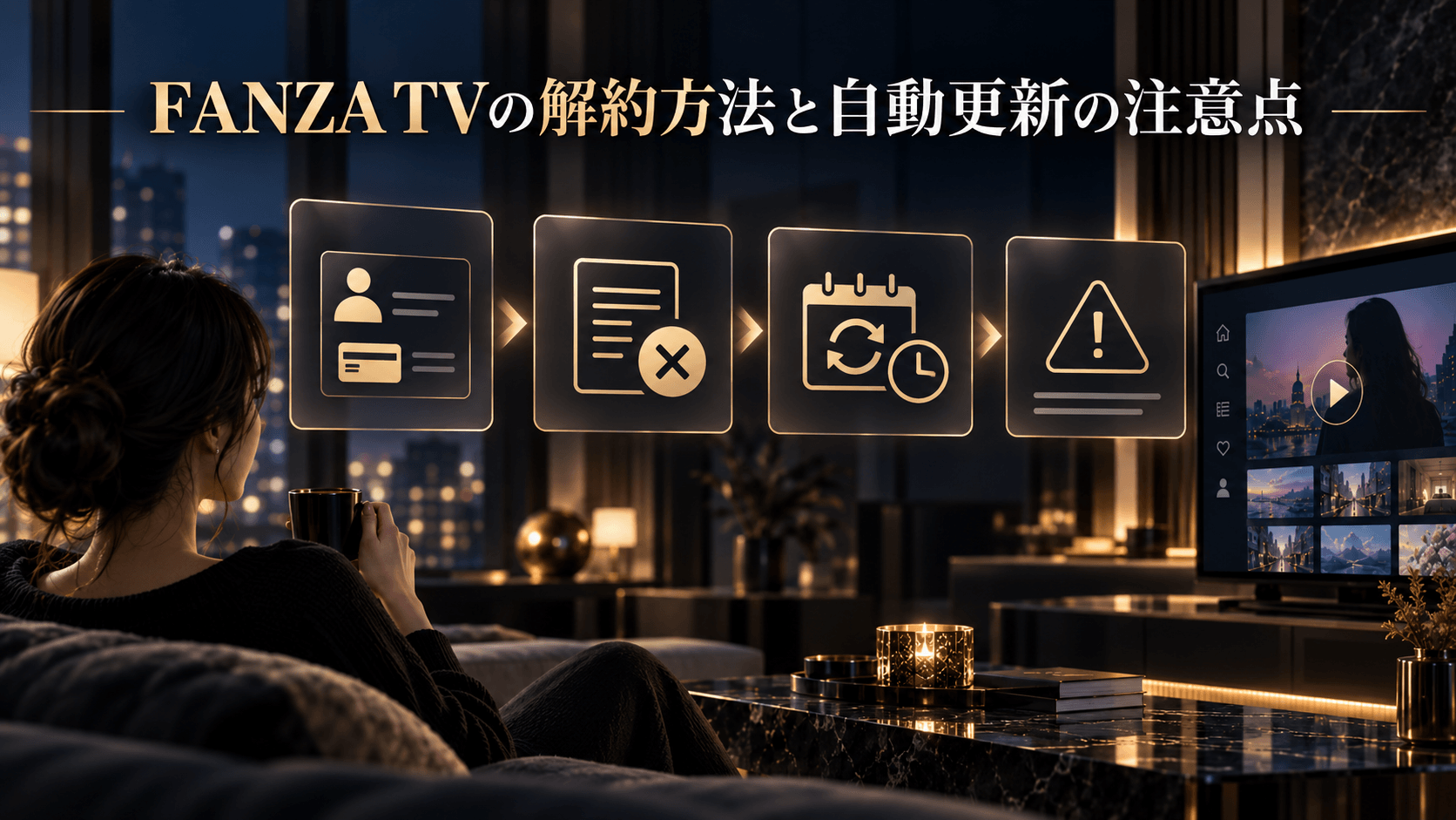 FANZA TVの解約方法と自動更新の注意点