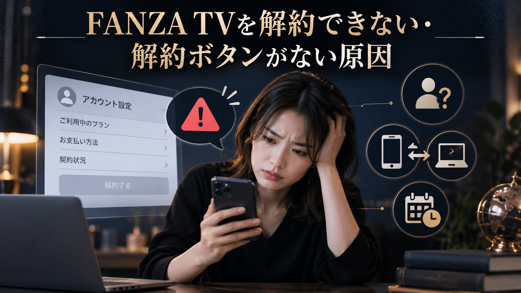 FANZA TVを解約できない原因と解約ボタンが見つからない場合の確認事項