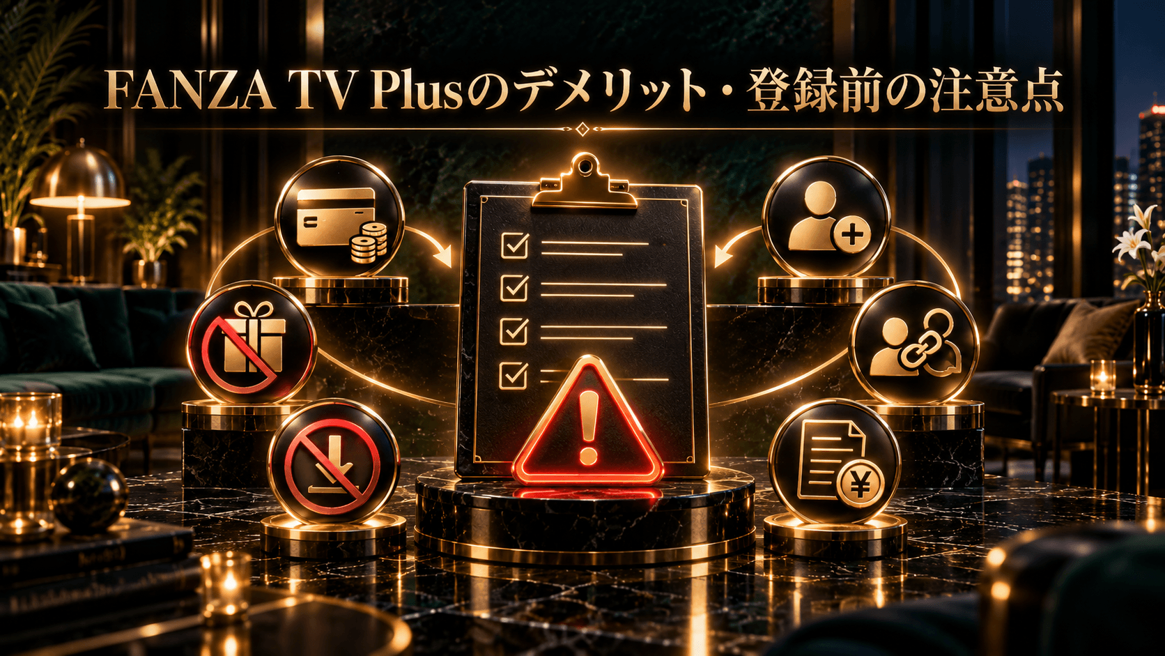 FANZA TV Plusのデメリットと登録前の注意点を示した画像