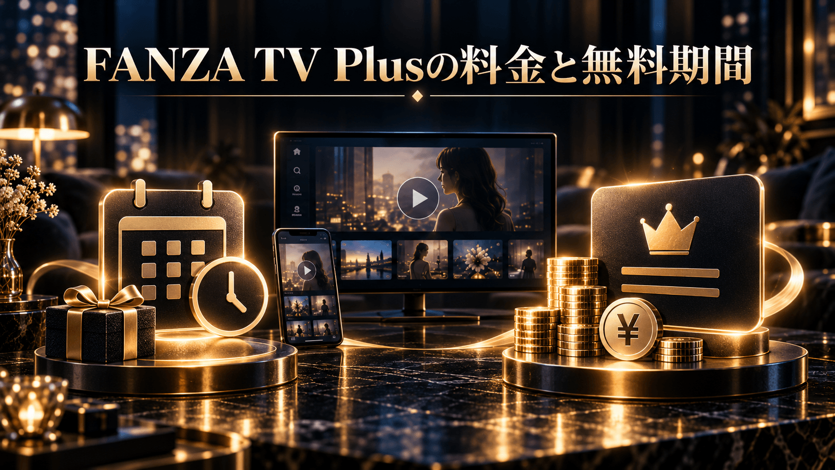 FANZA TV Plusの料金と無料期間を解説した画像