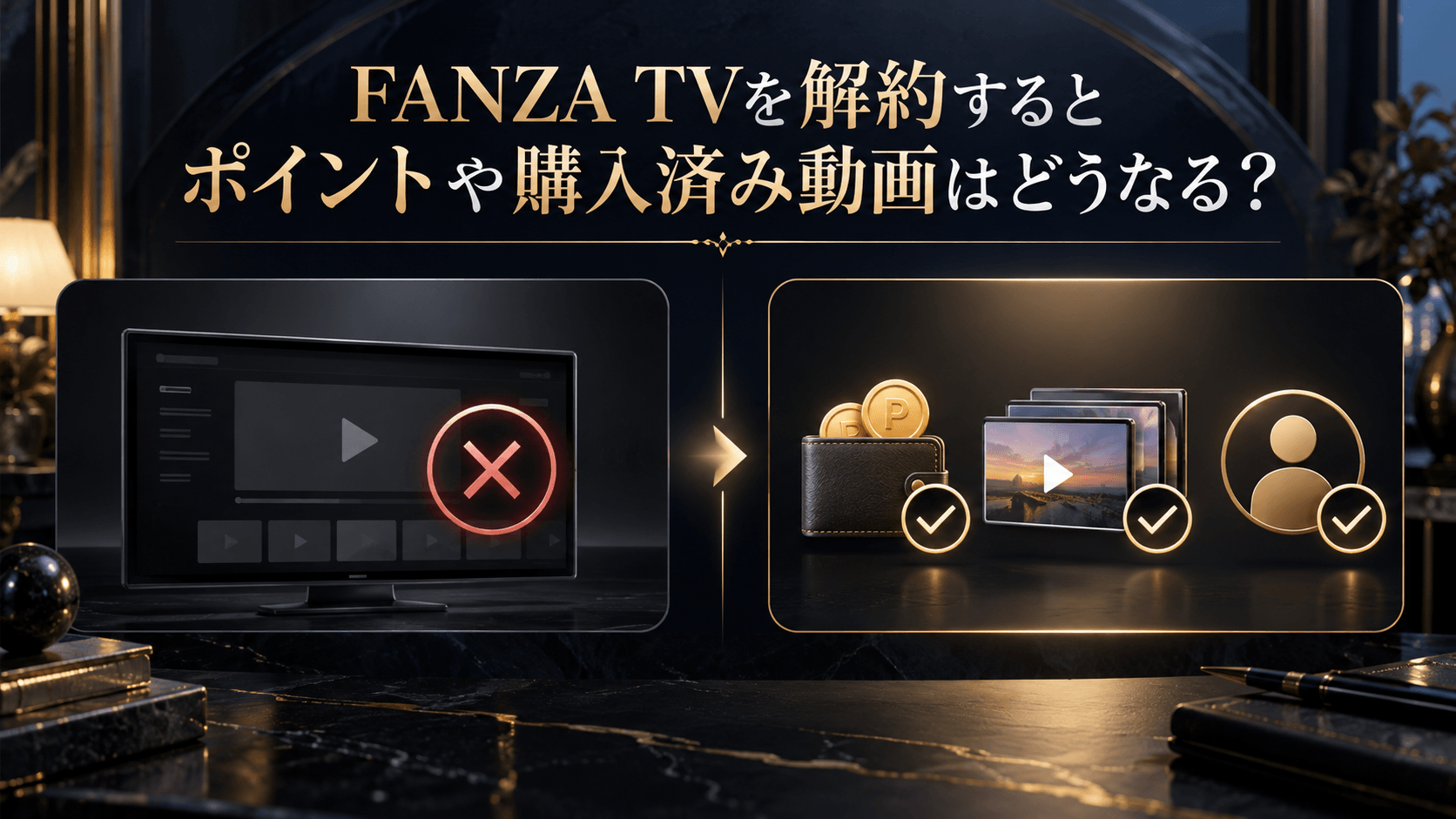 FANZA TV解約後のDMMポイントと購入済みFANZA動画の扱い