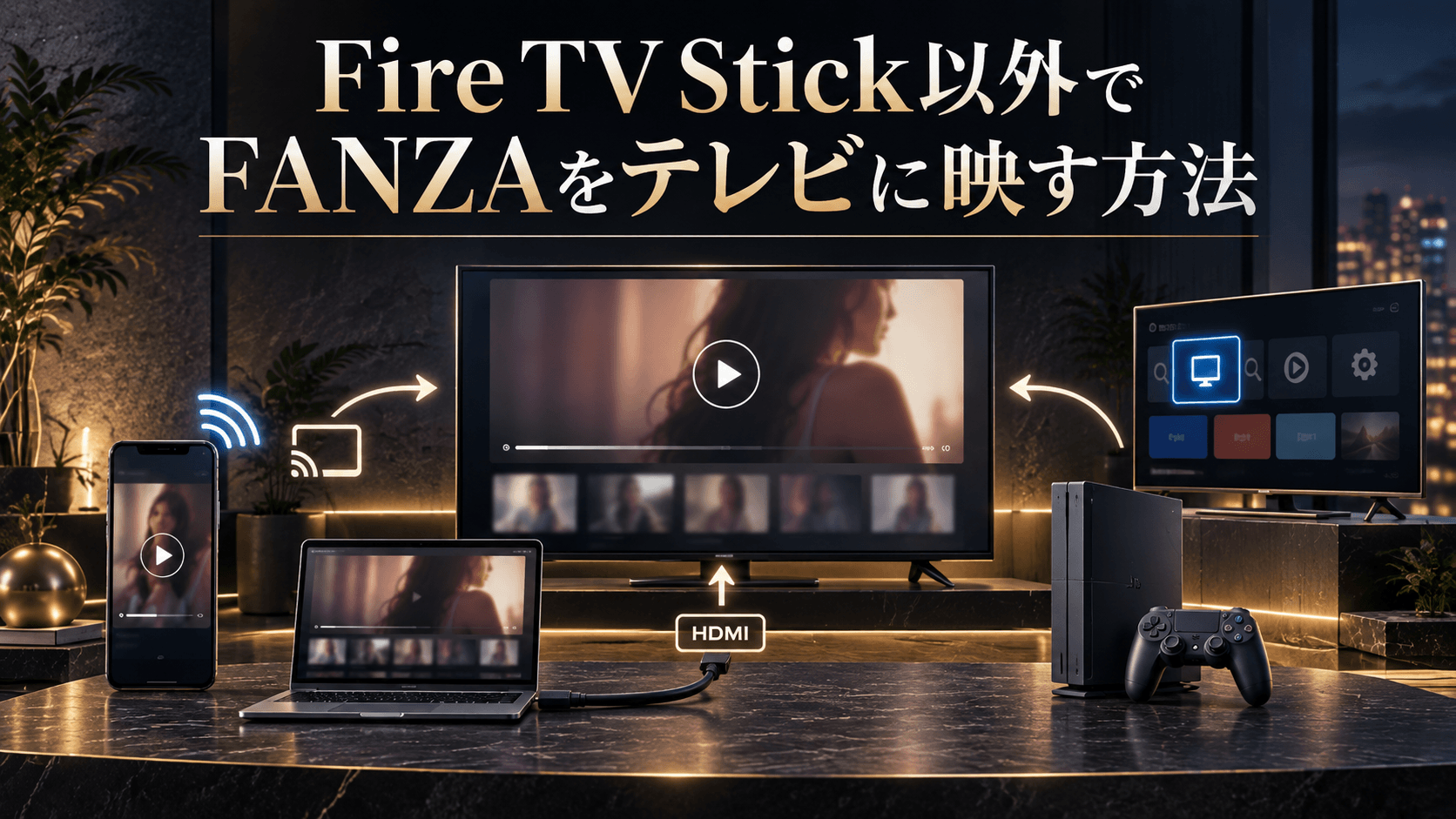 Fire TV Stick以外でFANZAをテレビに映す方法