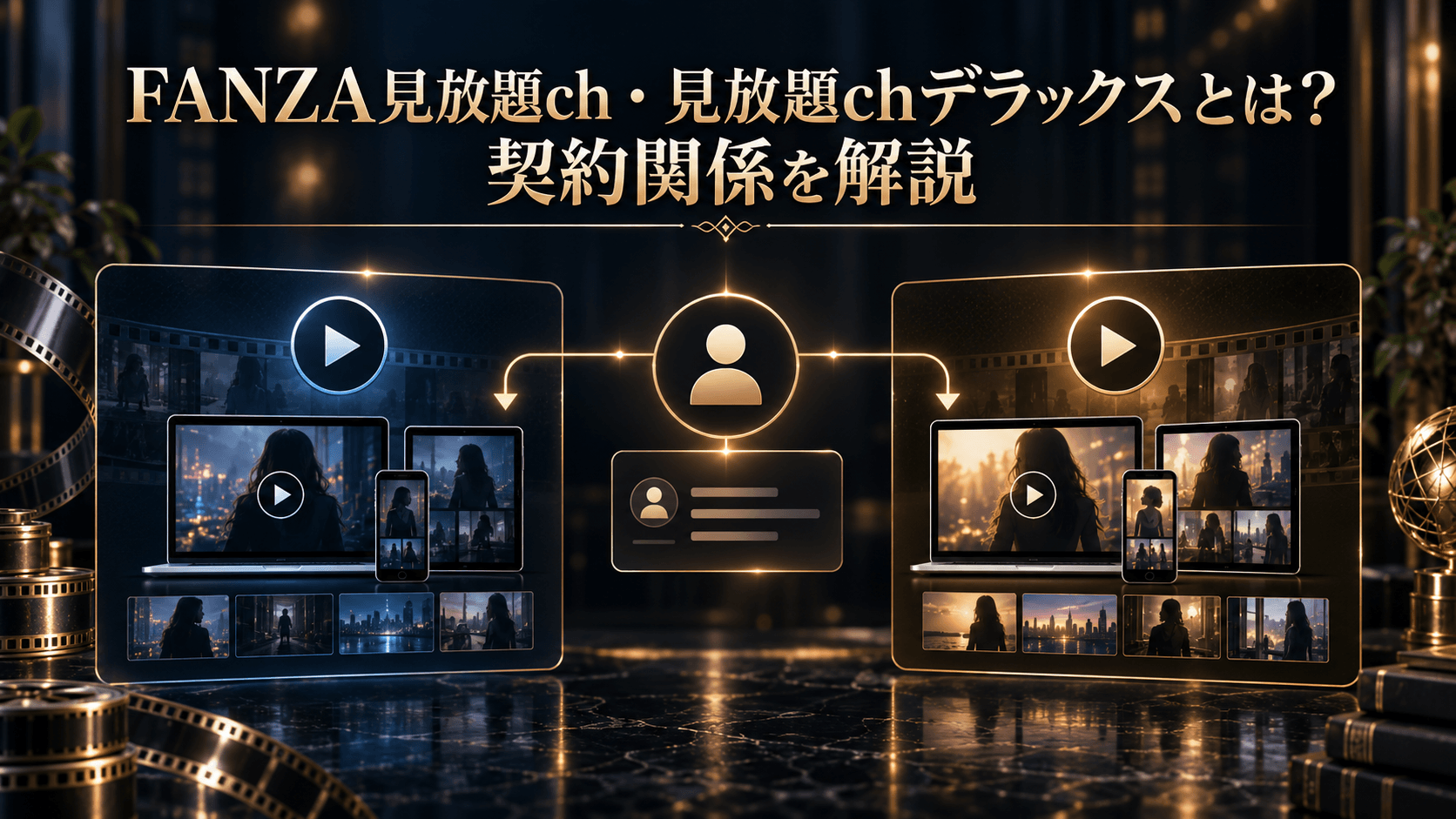 FANZA見放題chと見放題chデラックスの契約関係を解説