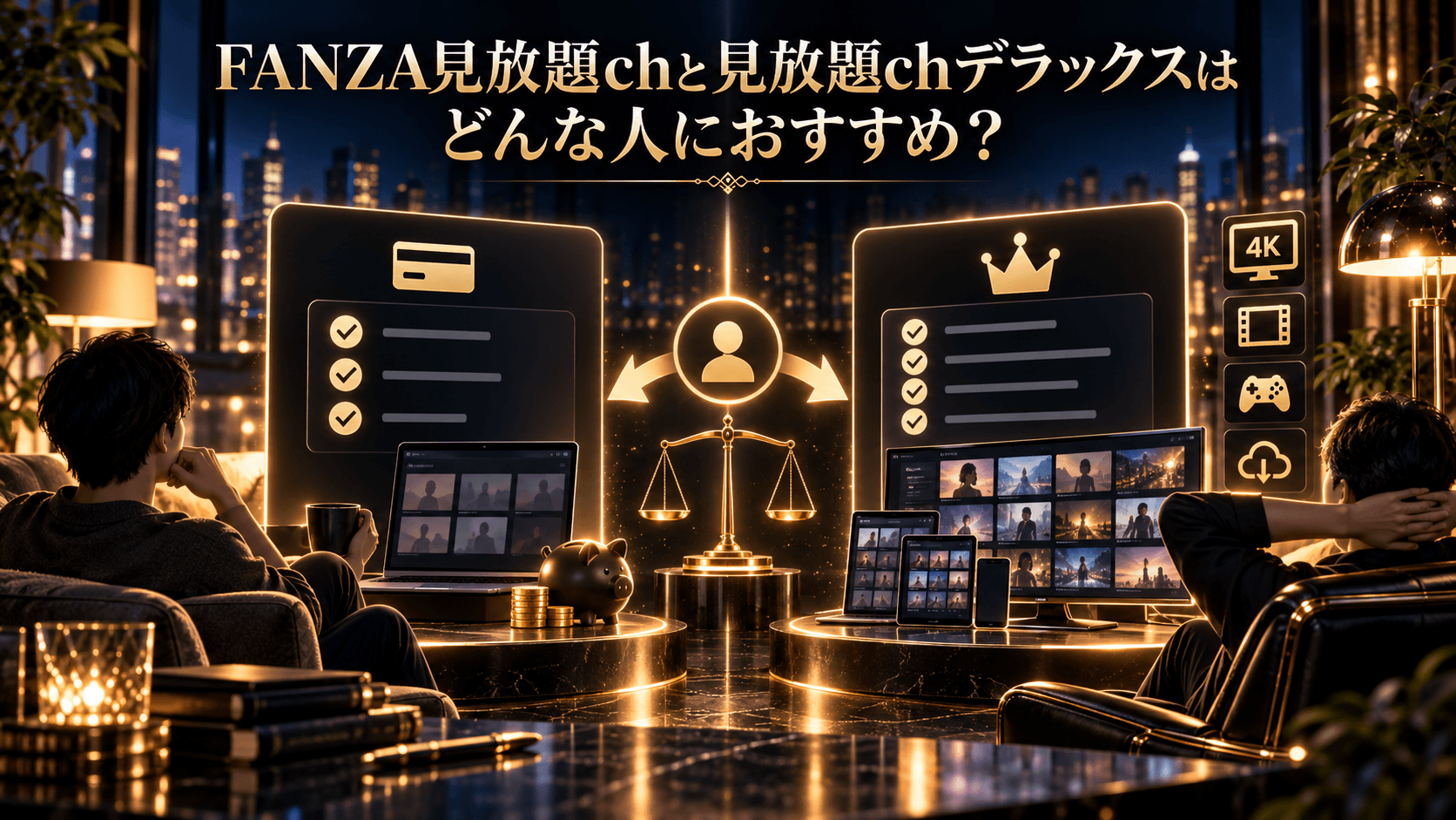 FANZA見放題chと見放題chデラックスがおすすめな人を比較