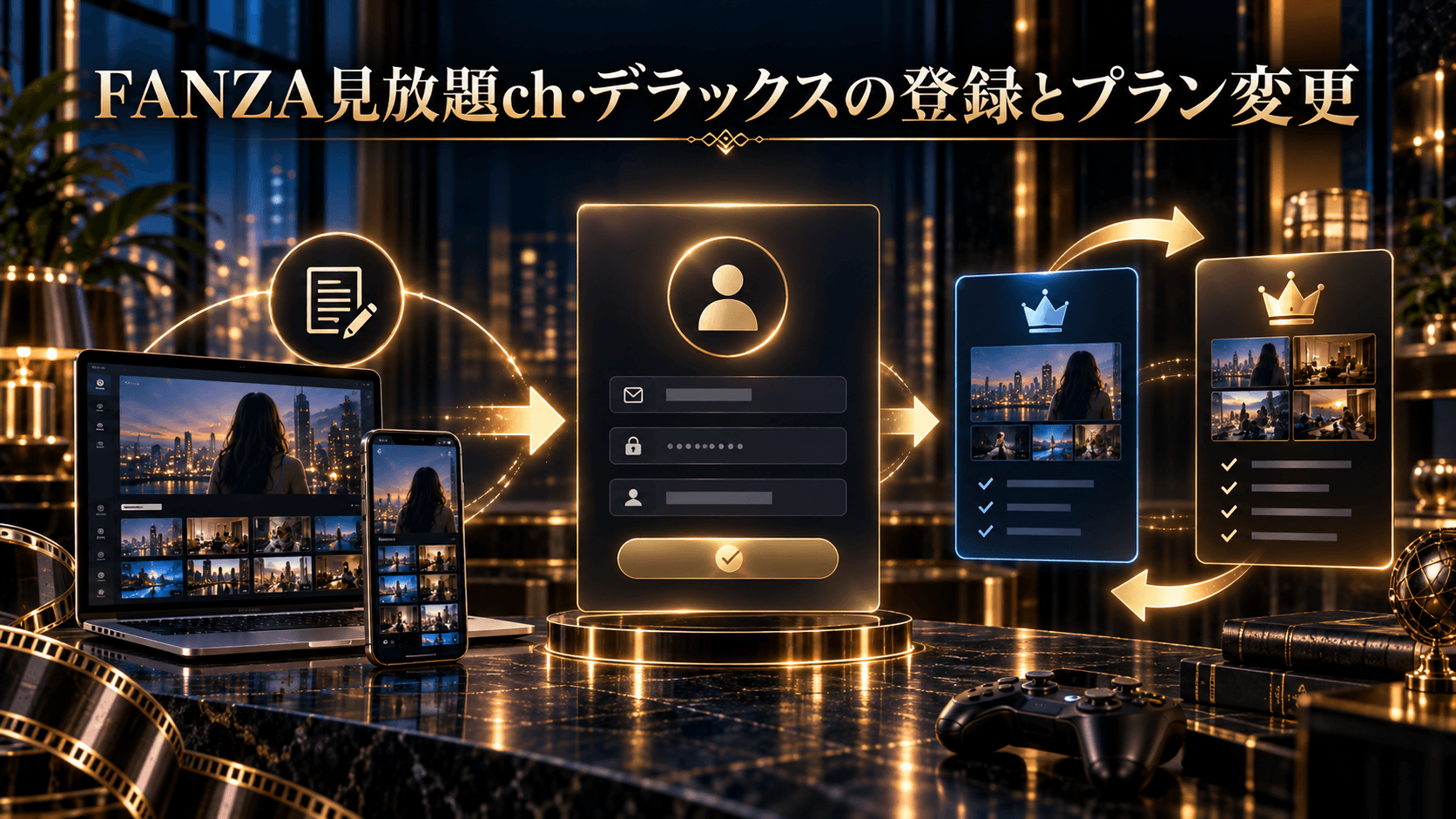 FANZA見放題chとデラックスの登録方法とプラン変更について解説