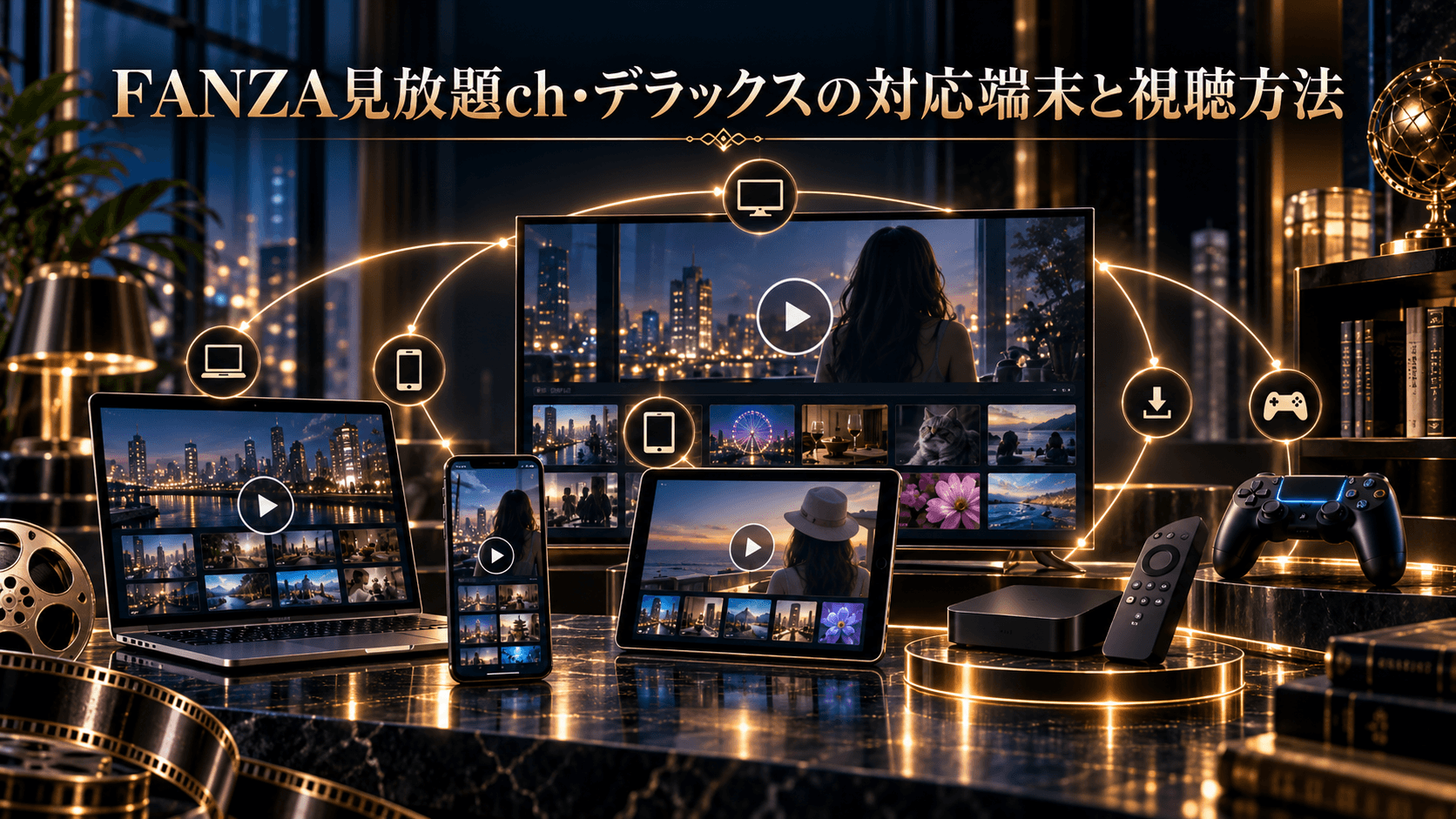 FANZA見放題chとデラックスの対応端末と視聴方法